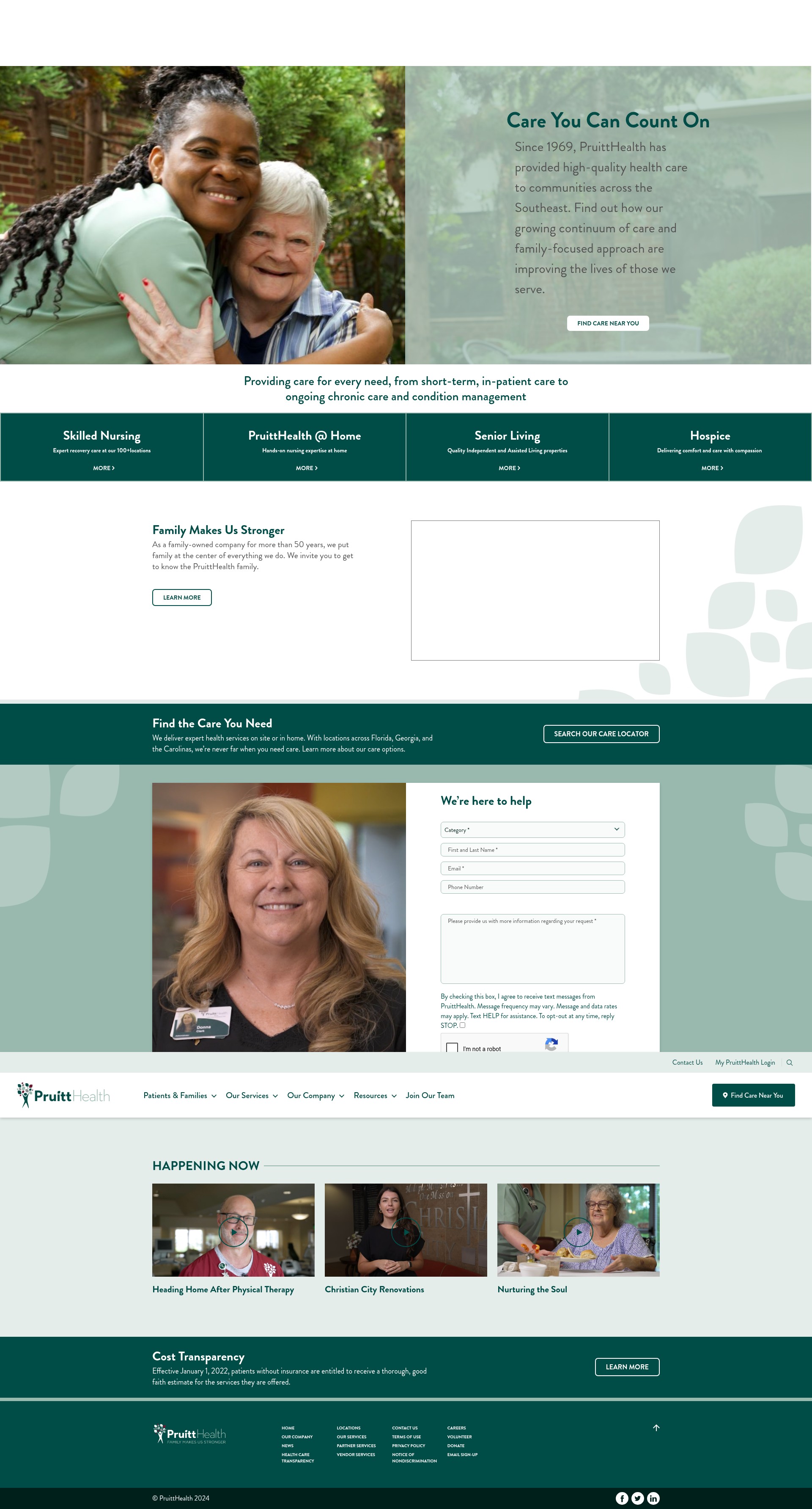 Screenshot of pruitthealth.com