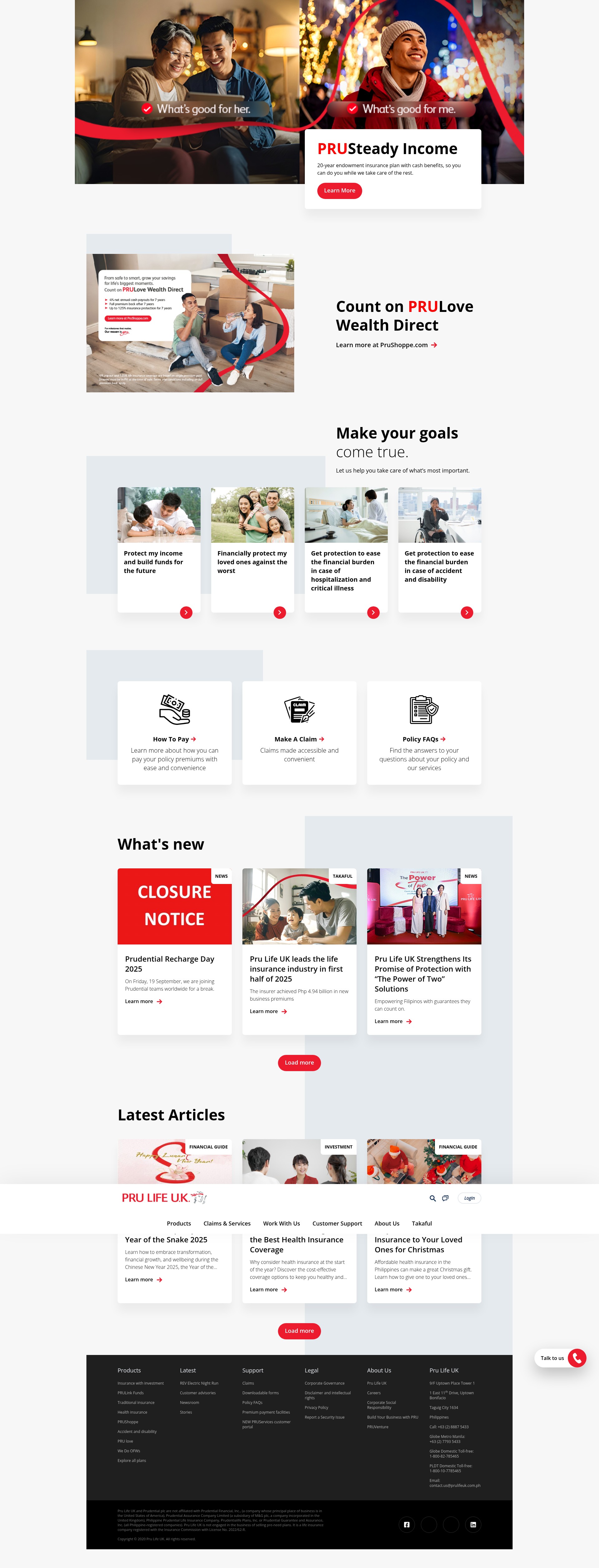 Screenshot of prulifeuk.com.ph