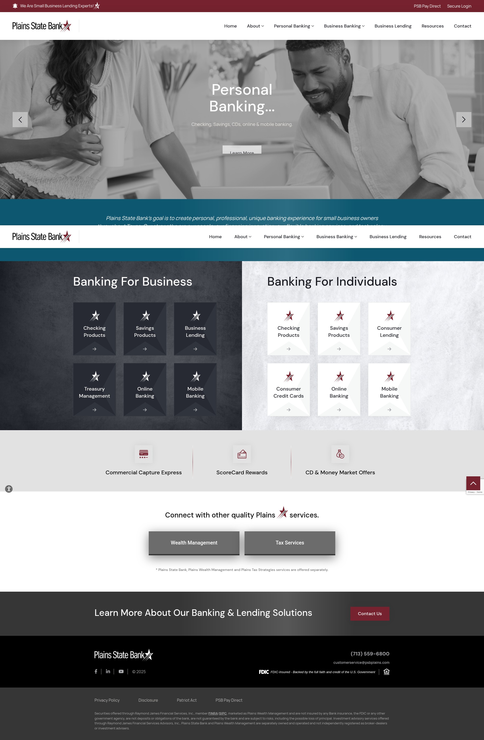 Screenshot of psbplains.com