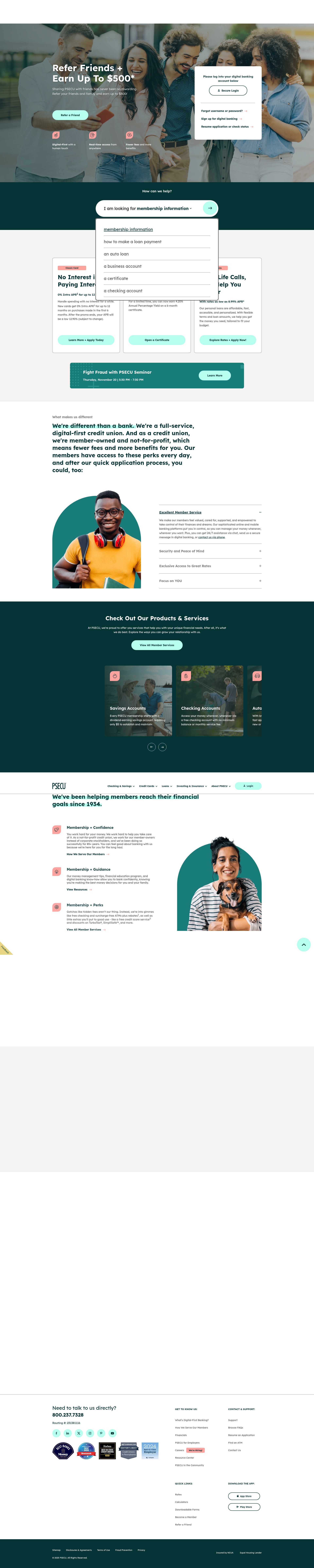 Screenshot of psecu.com