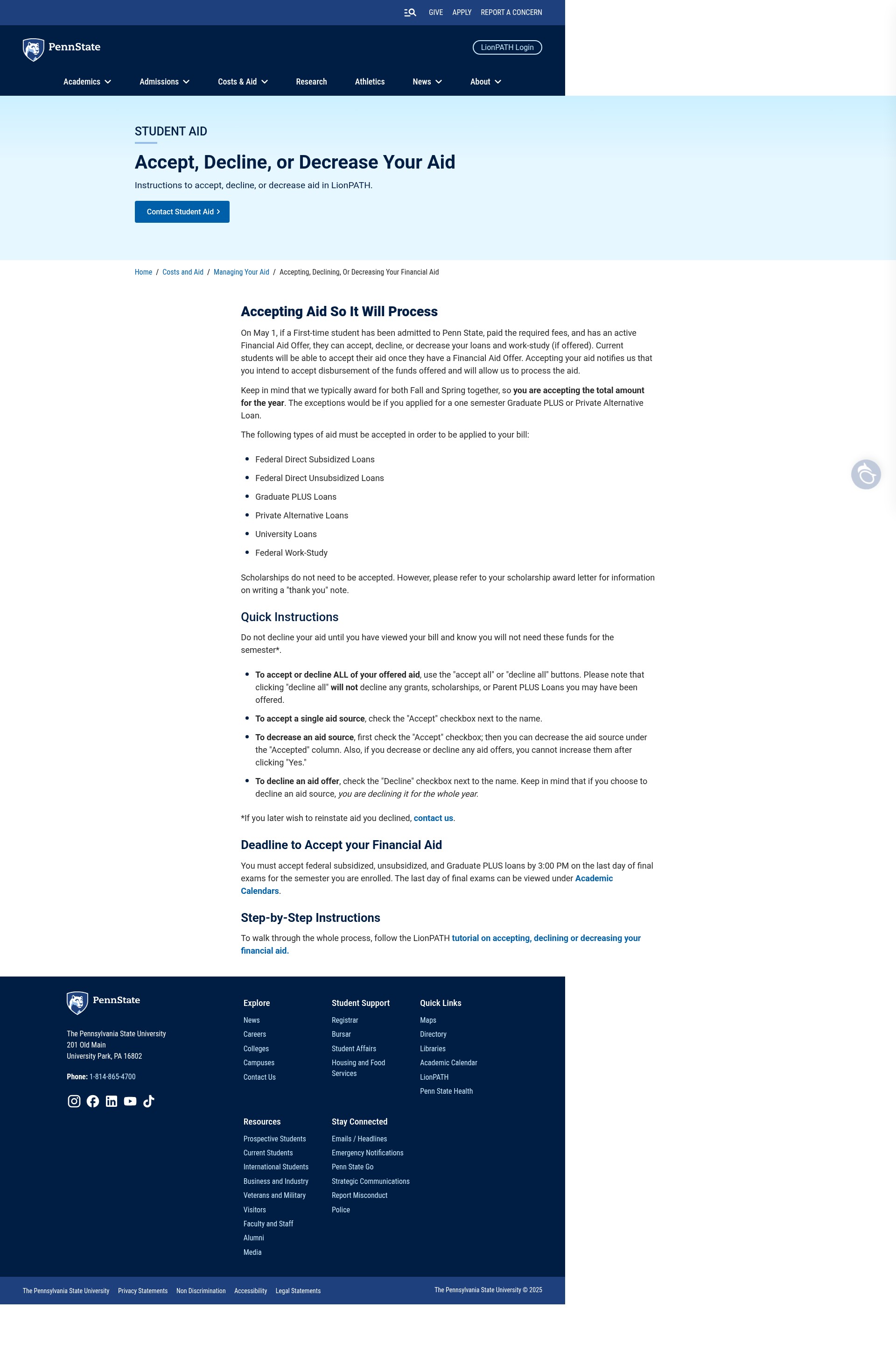Screenshot of psu.edu