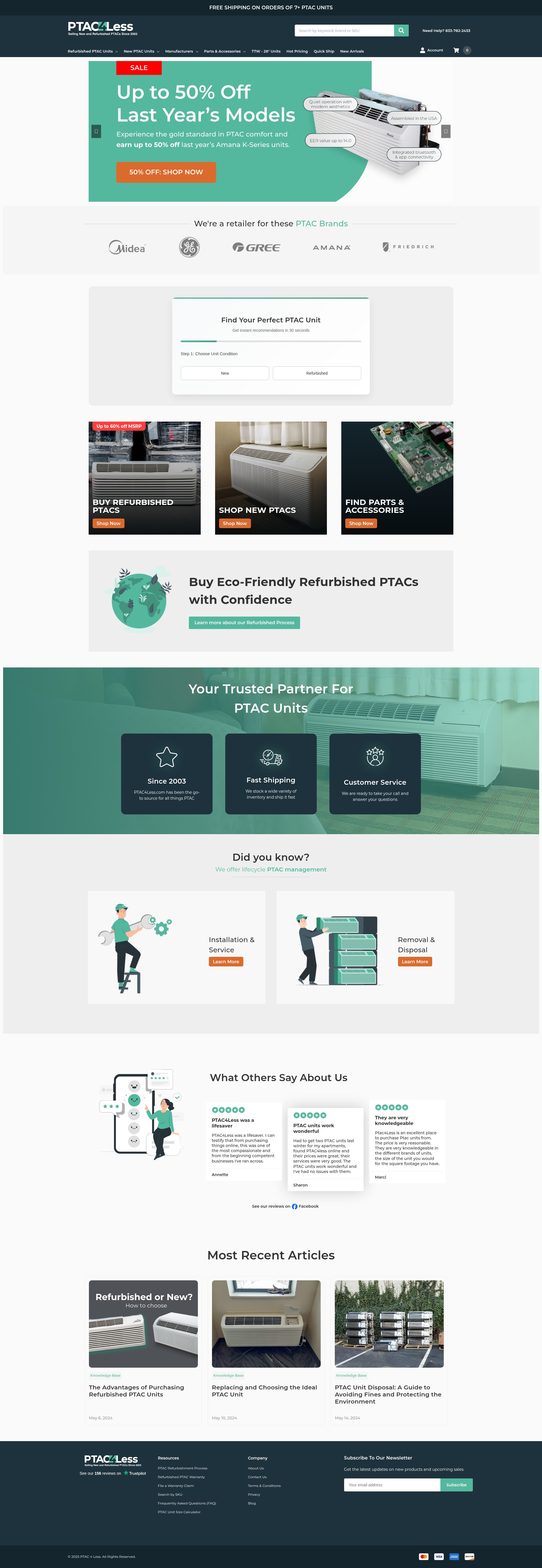 Screenshot of ptac4less.com