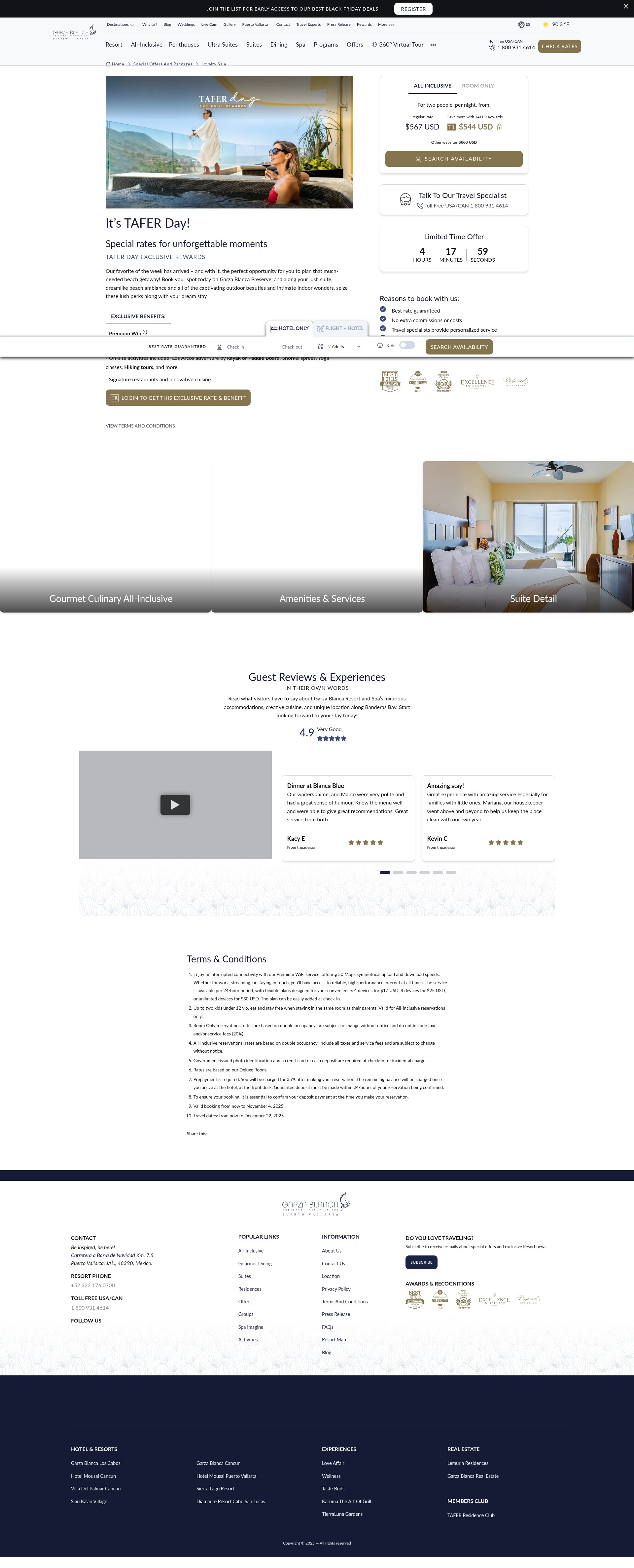 Screenshot of puertovallarta.garzablancaresort.com