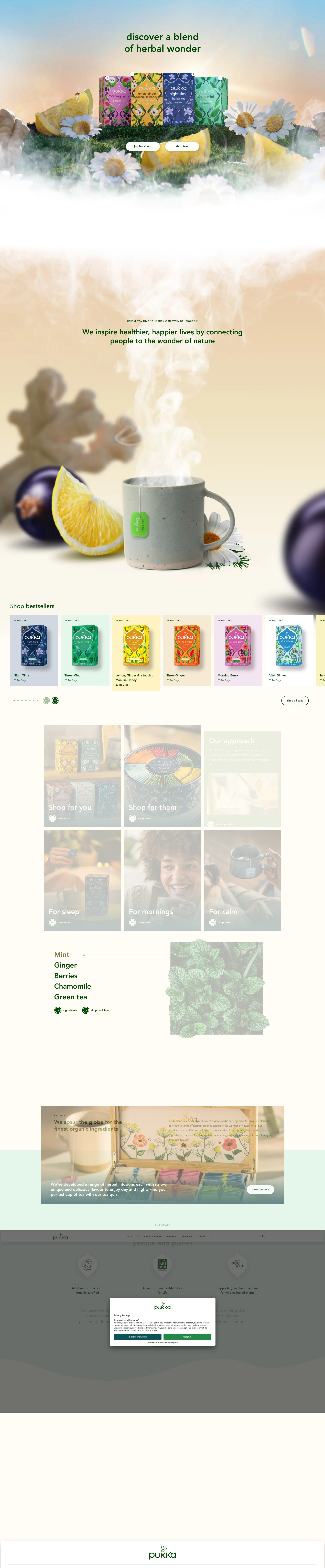 Screenshot of pukkaherbs.com