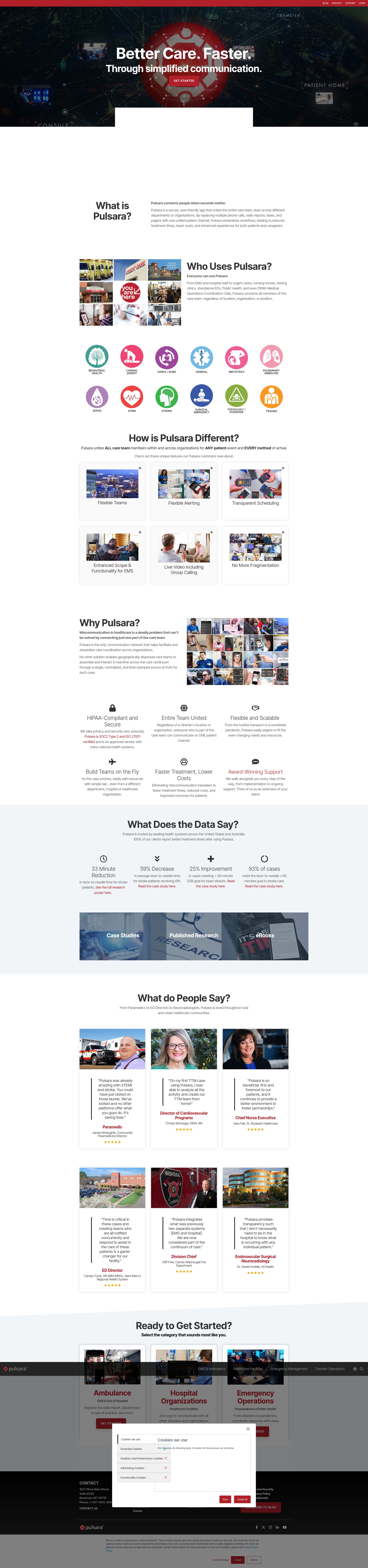 Screenshot of pulsara.com
