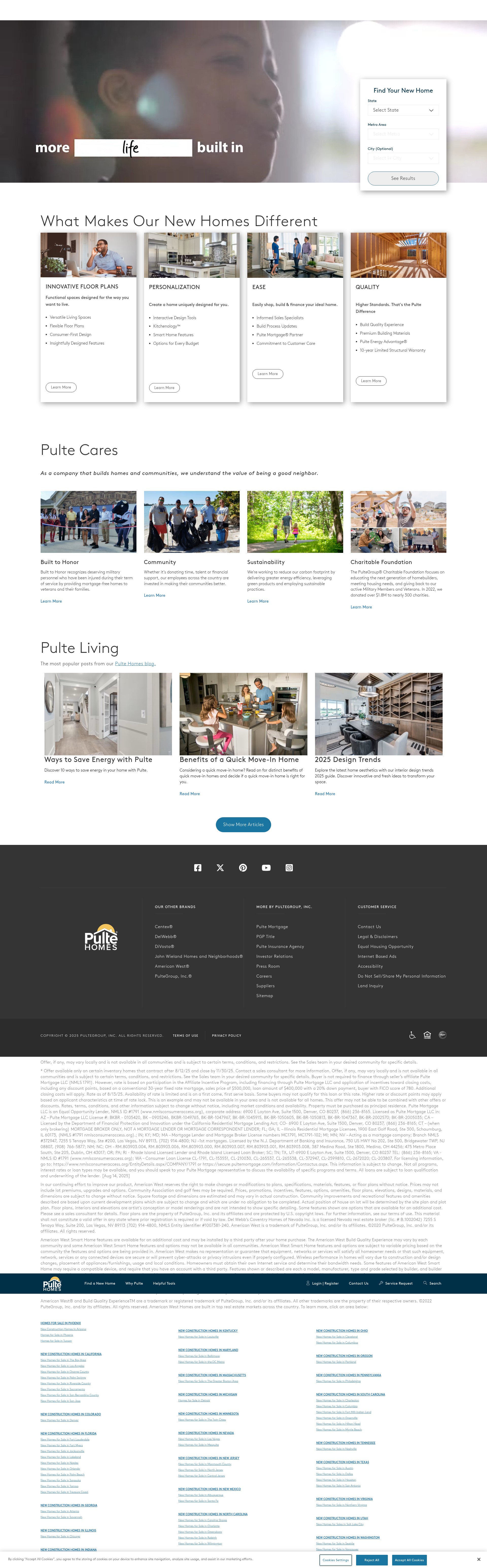 Screenshot of pulte.com