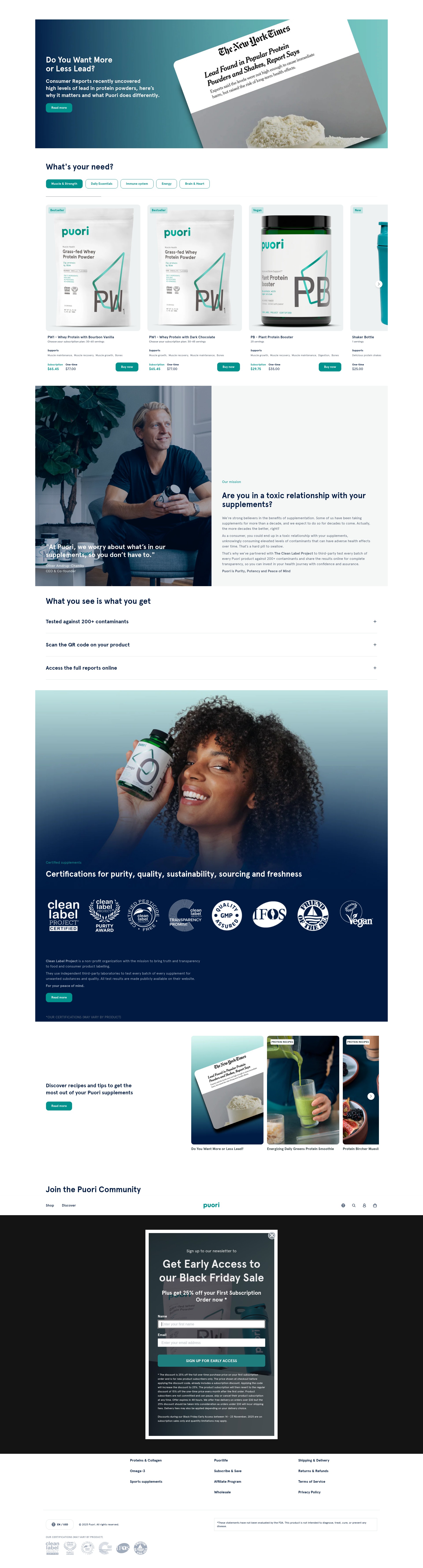 Screenshot of puori.com
