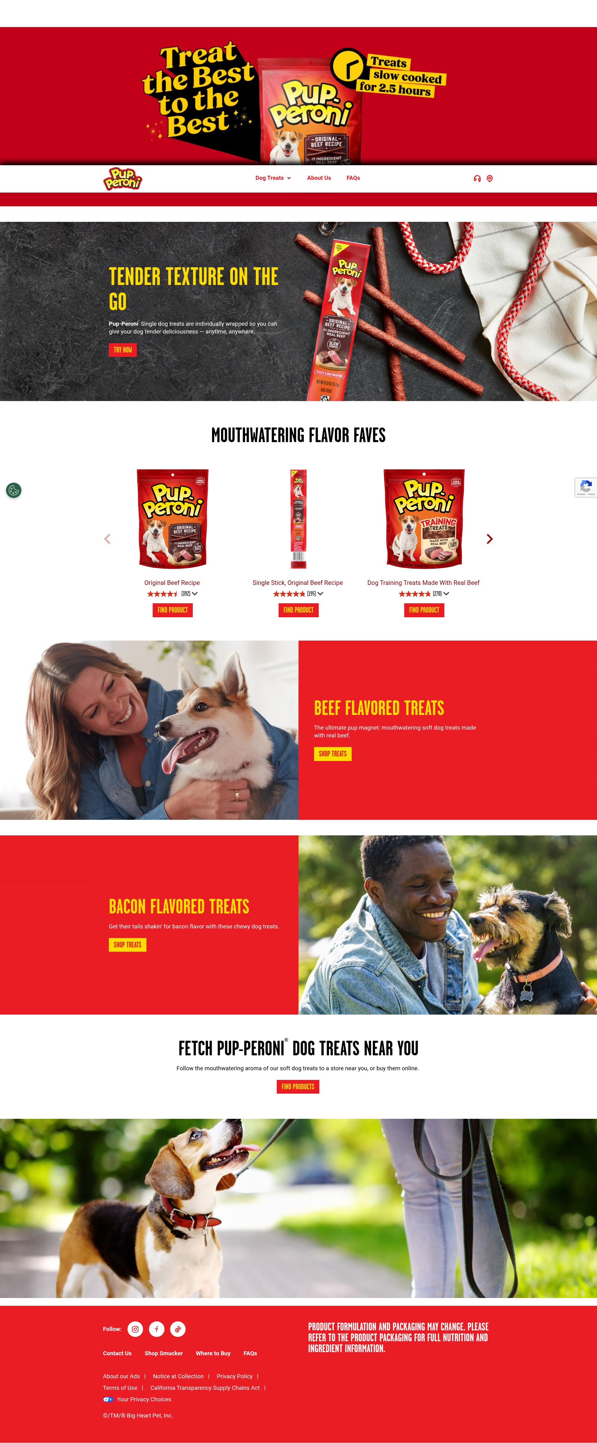 Screenshot of pupperoni.com