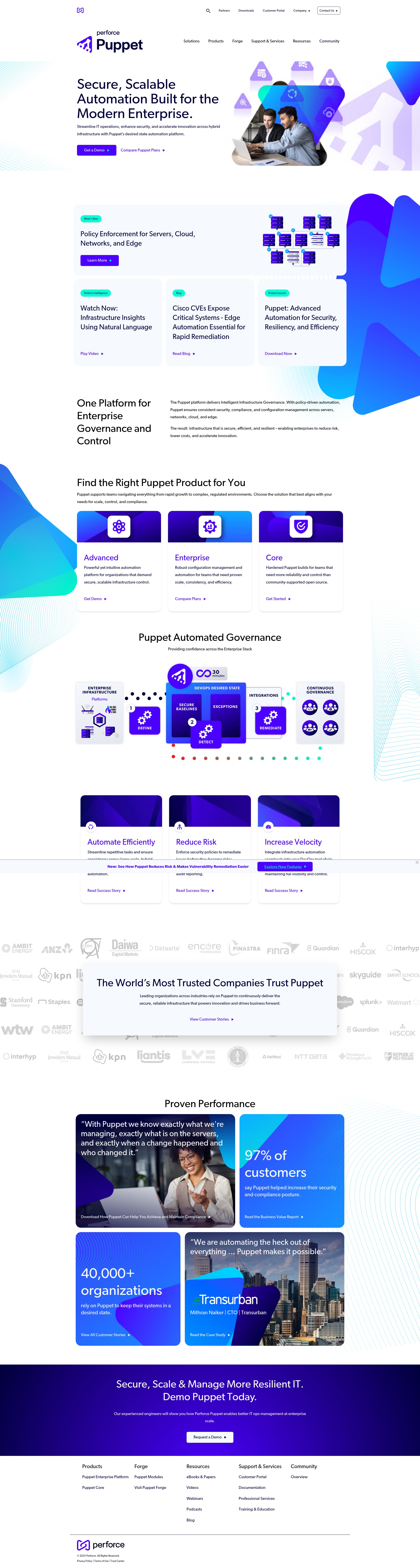 Screenshot of puppet.com