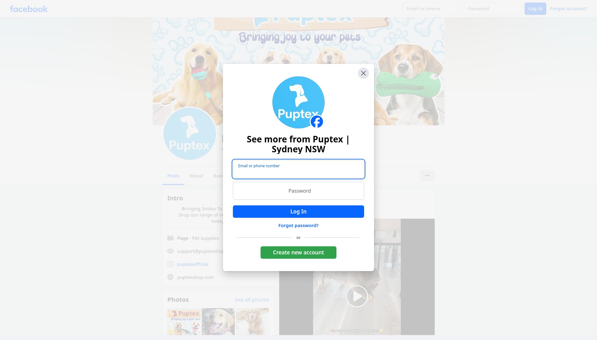 Screenshot of puptexshop.com