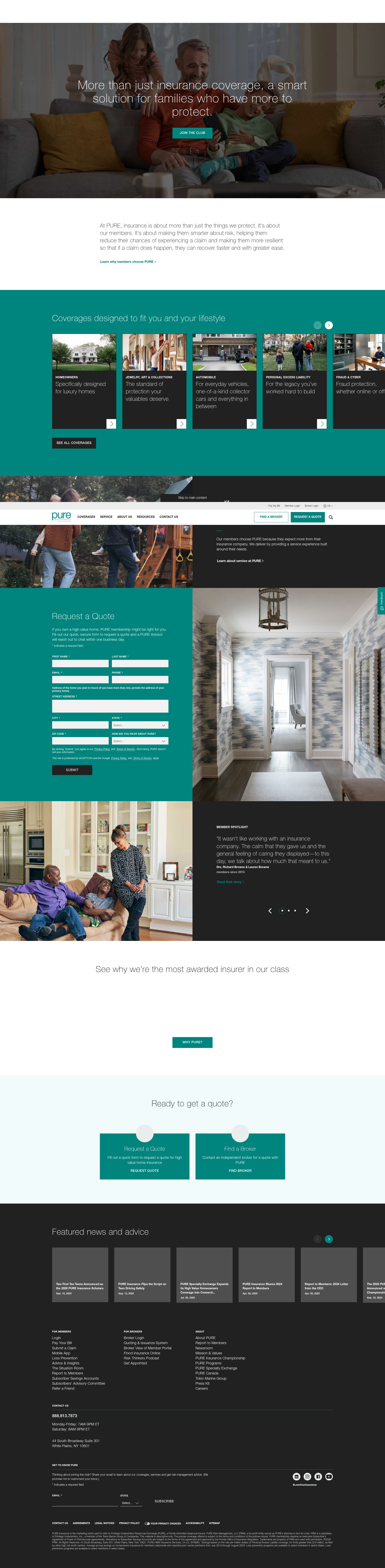Screenshot of pureinsurance.com