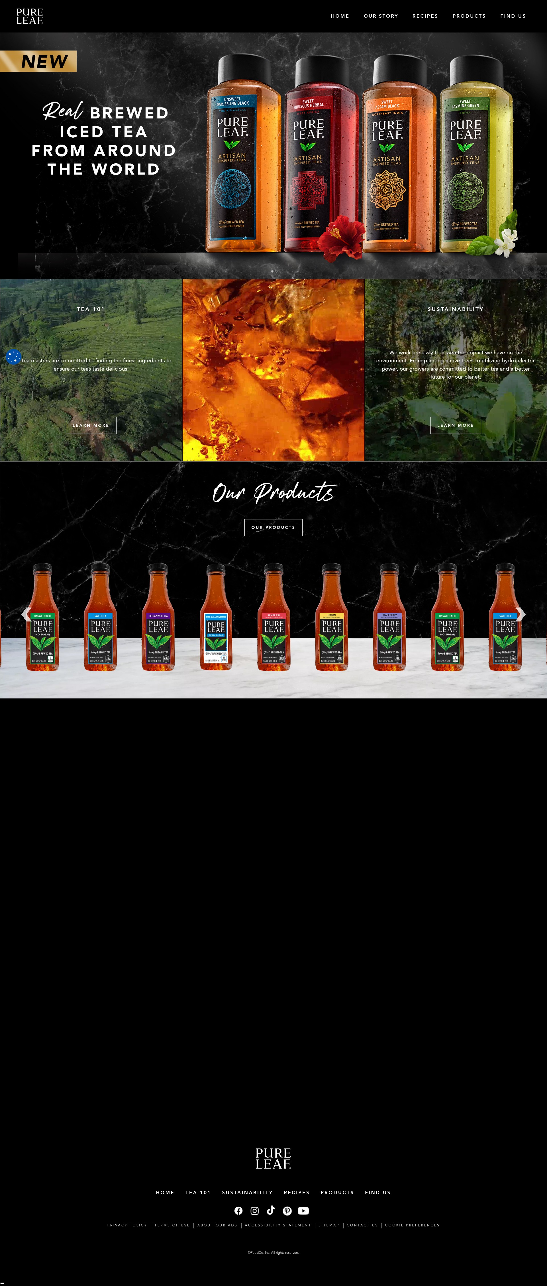 Screenshot of pureleaf.com
