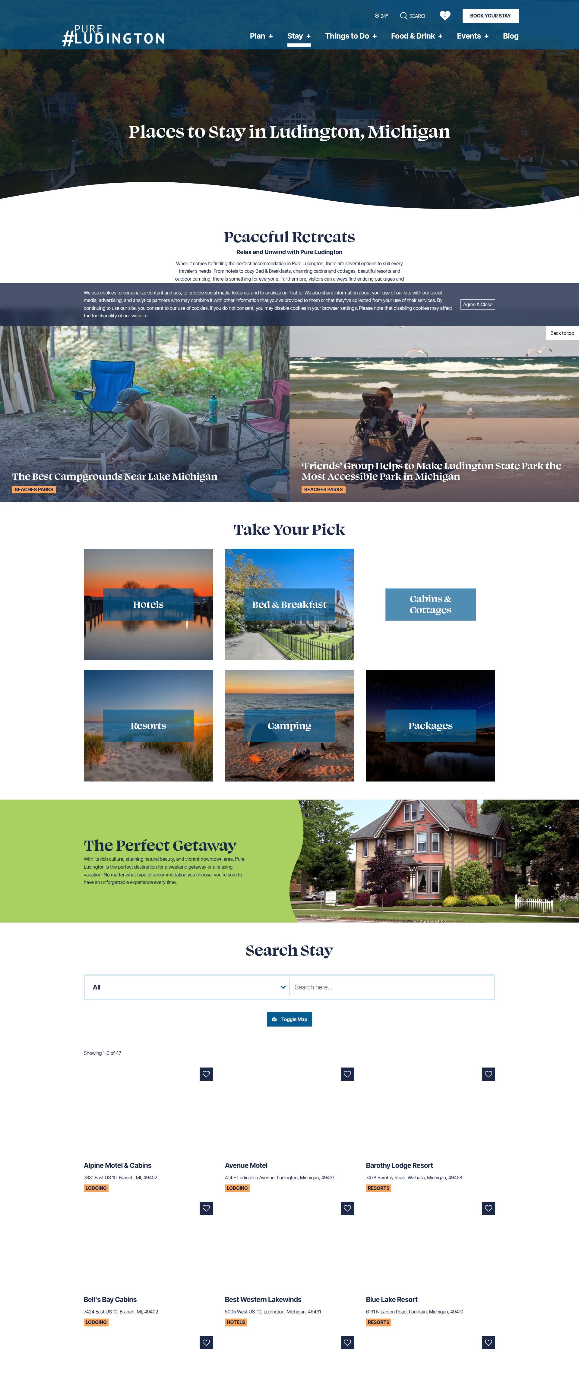 Screenshot of pureludington.com