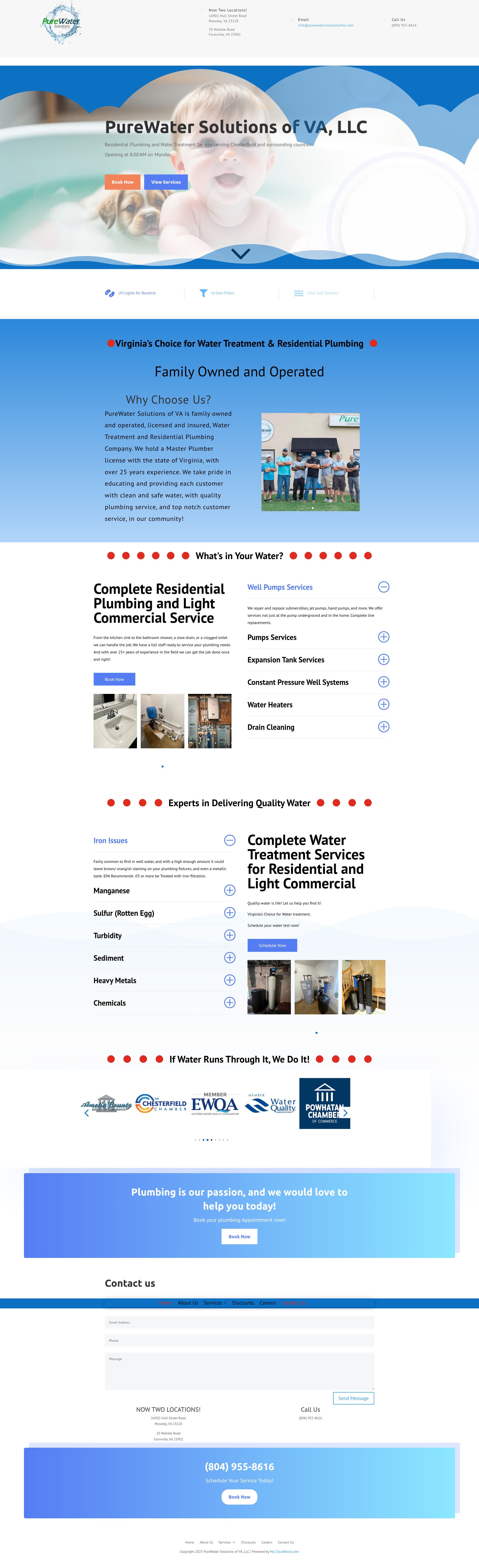 Screenshot of purewatersolutionsofva.com