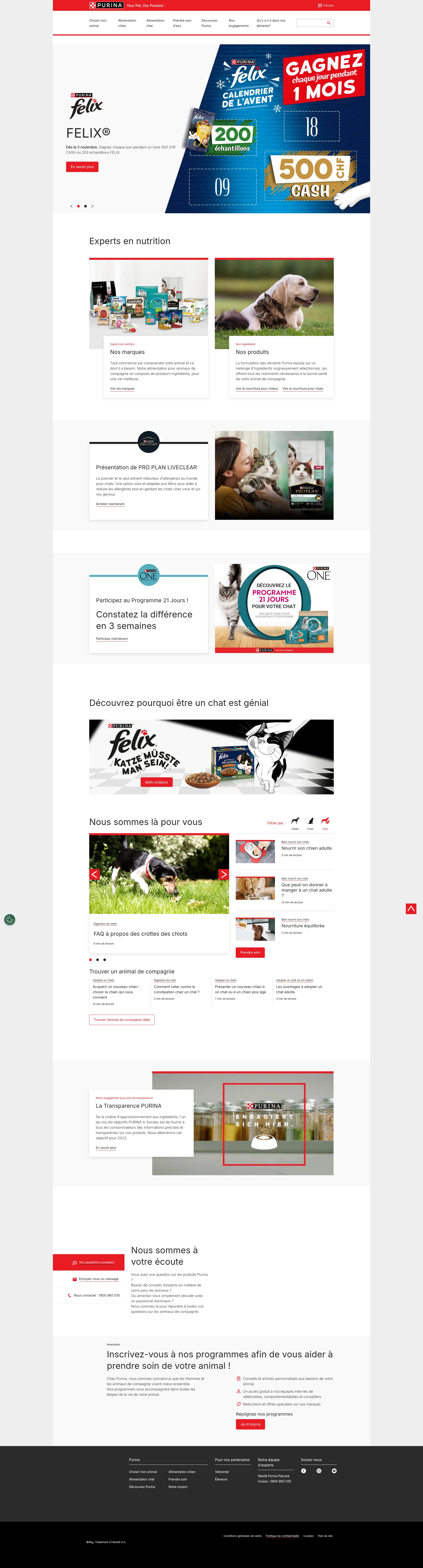 Screenshot of purina.ch
