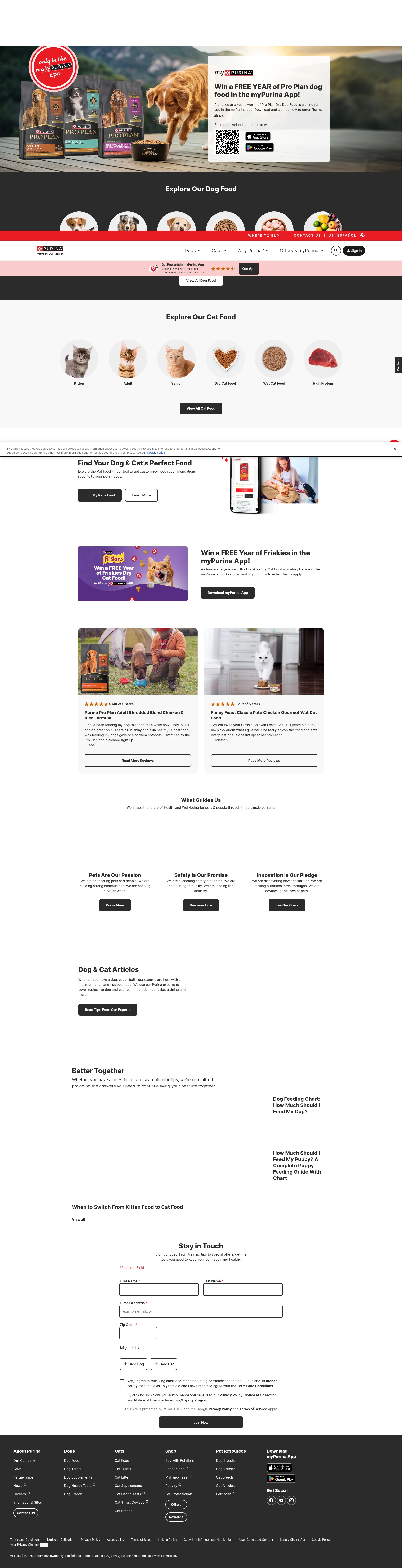 Screenshot of purina.com