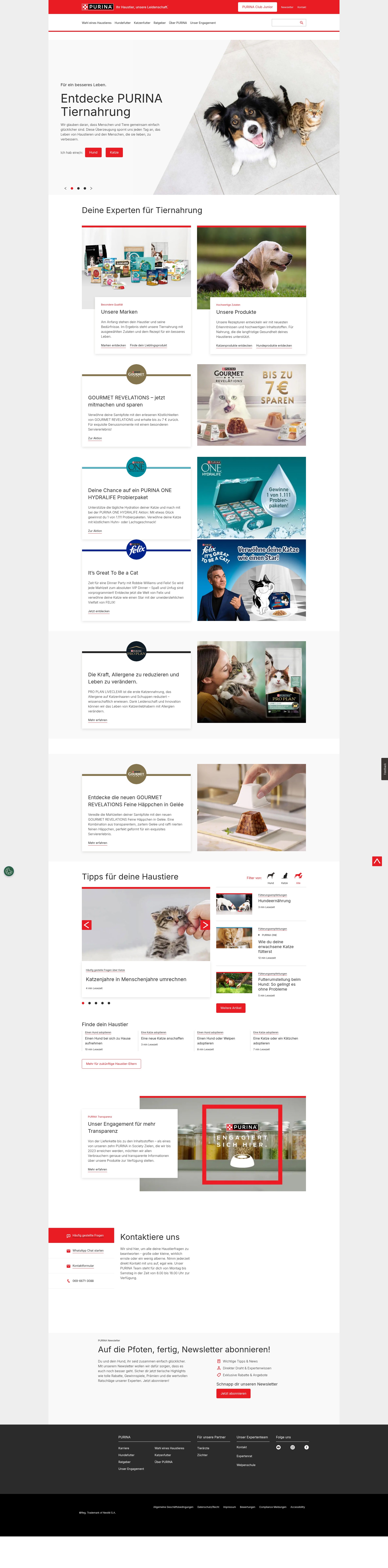 Screenshot of purina.de