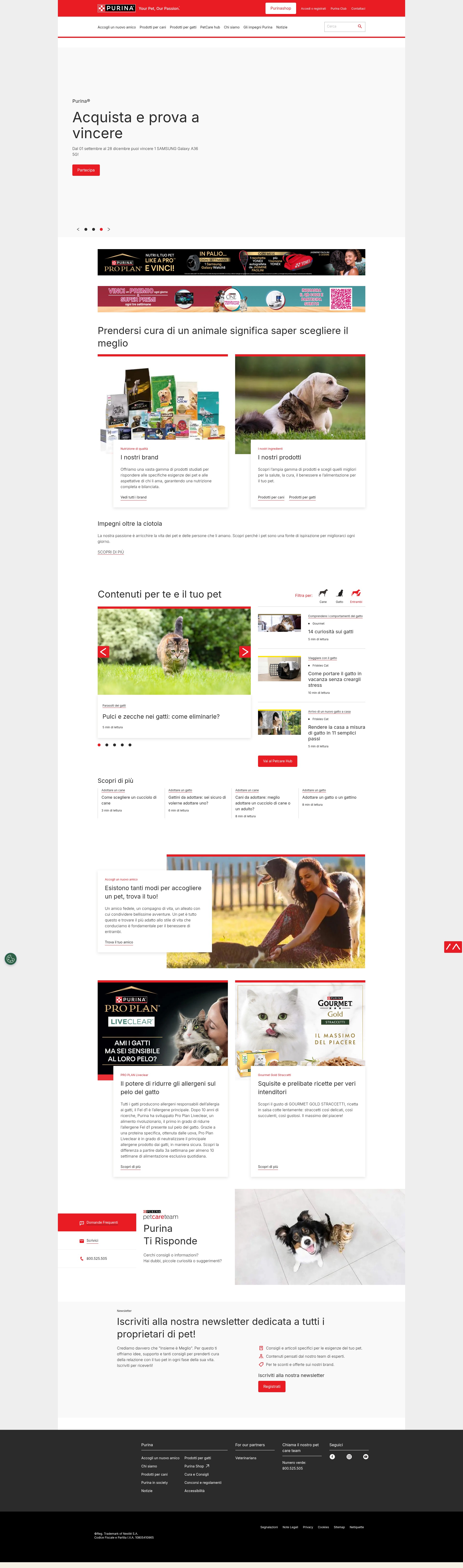 Screenshot of purina.it