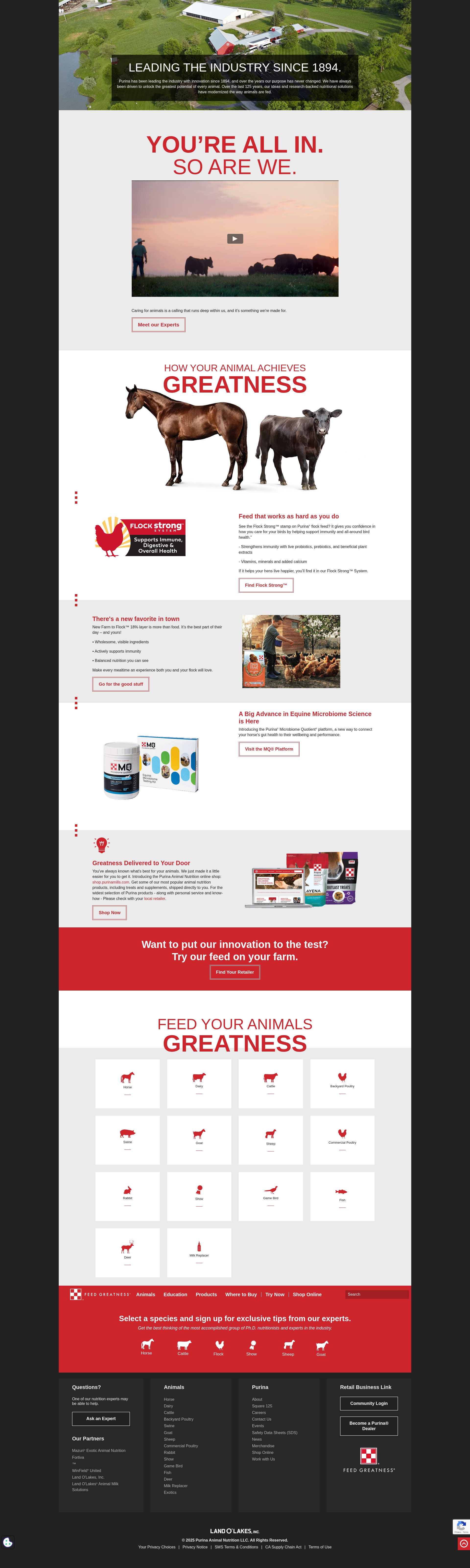 Screenshot of purinamills.com