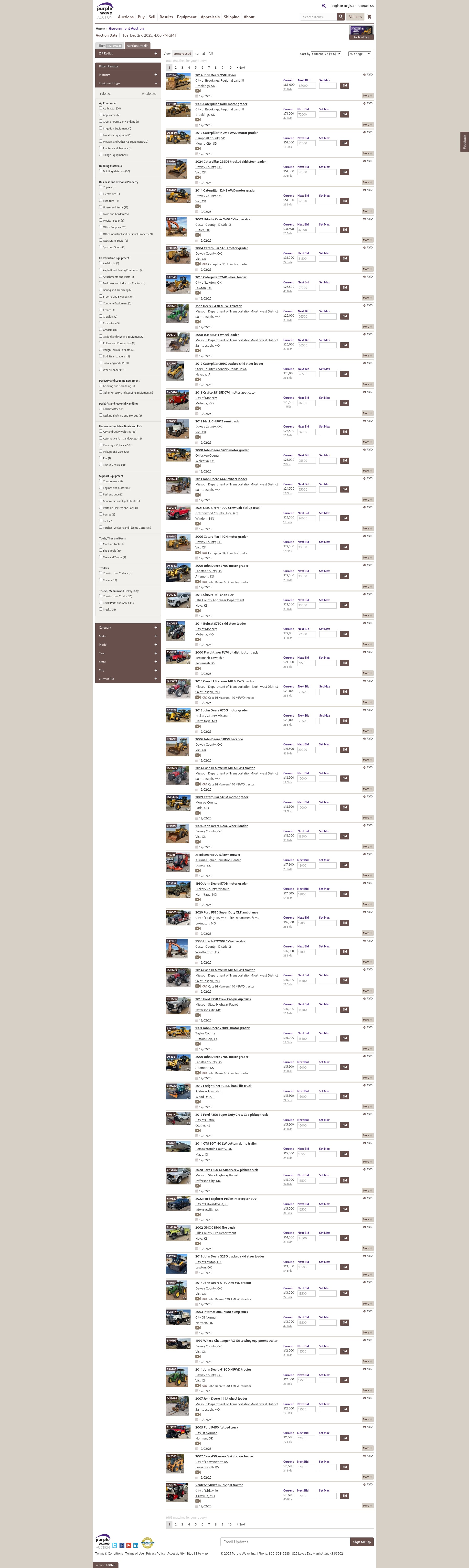 Screenshot of purplewave.com