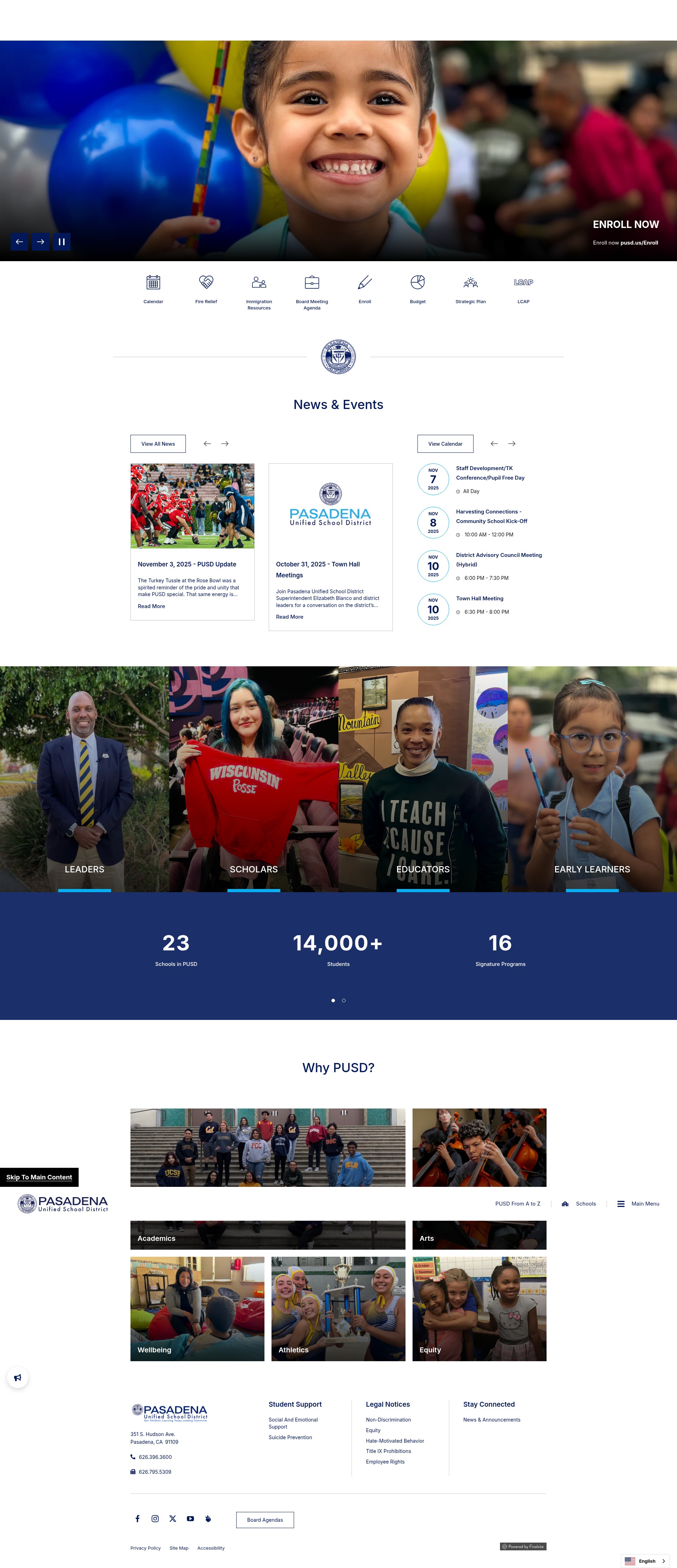 Screenshot of pusd.us