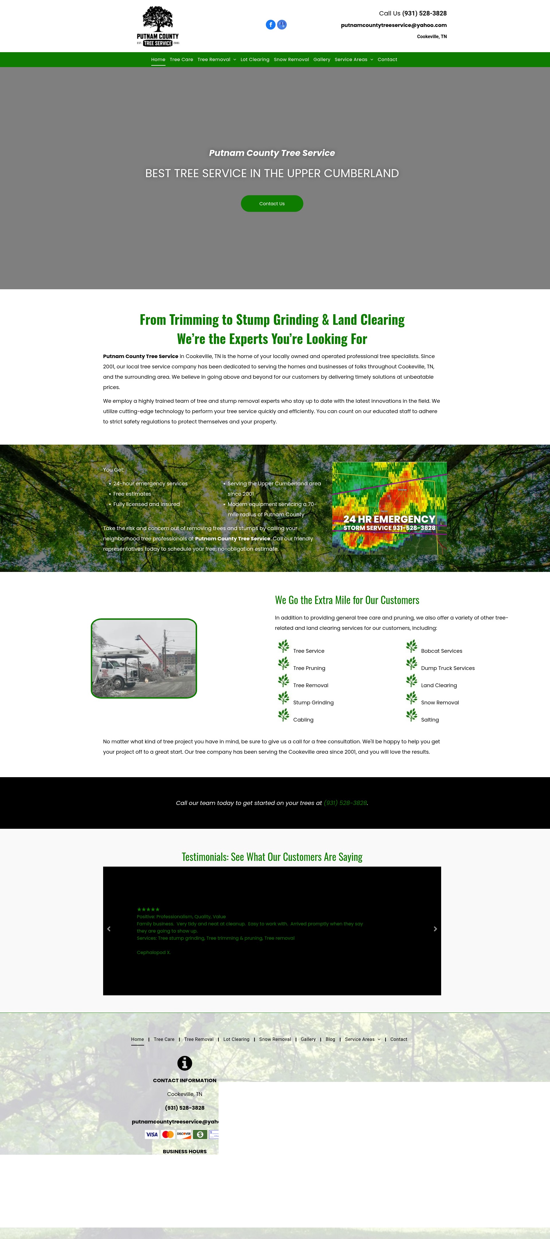 Screenshot of putnamtreeservice.biz