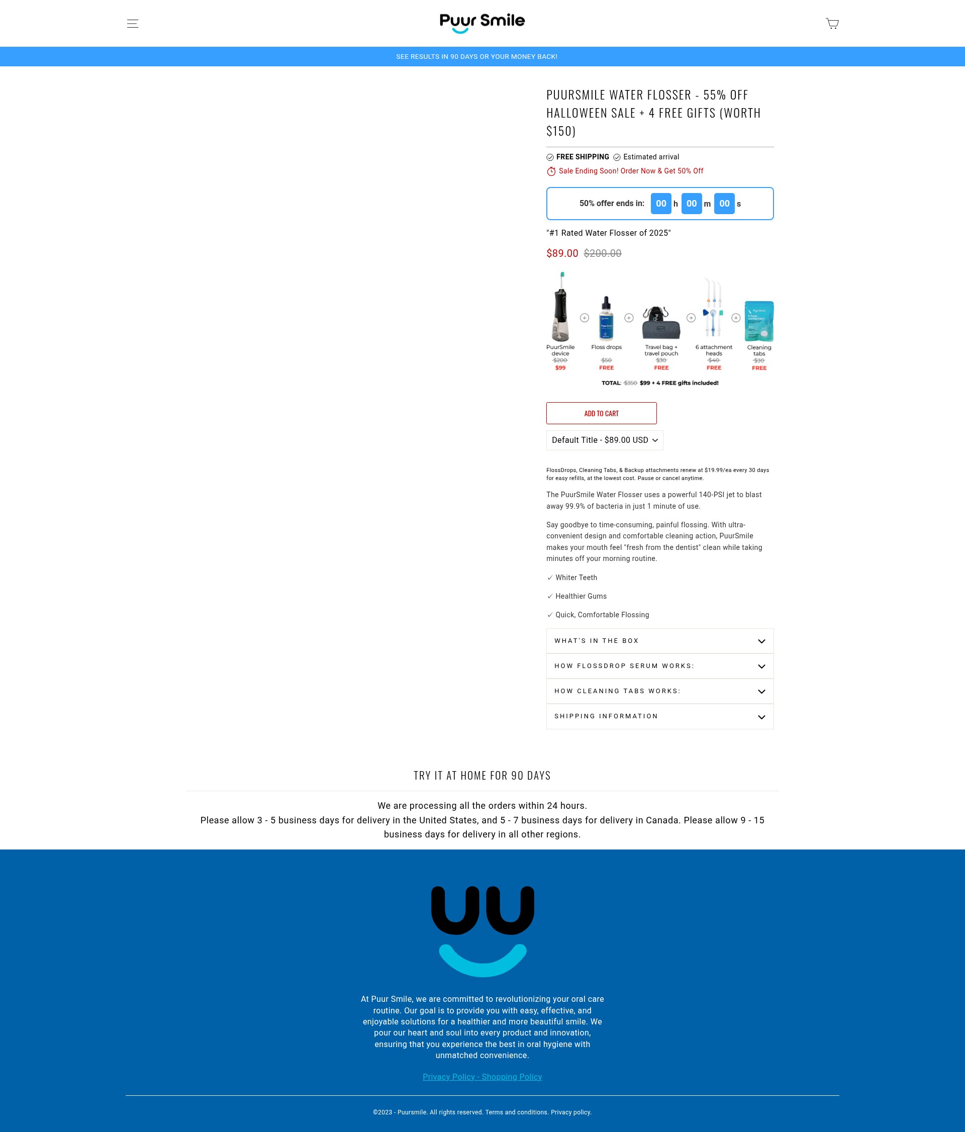 Screenshot of puursmile.com