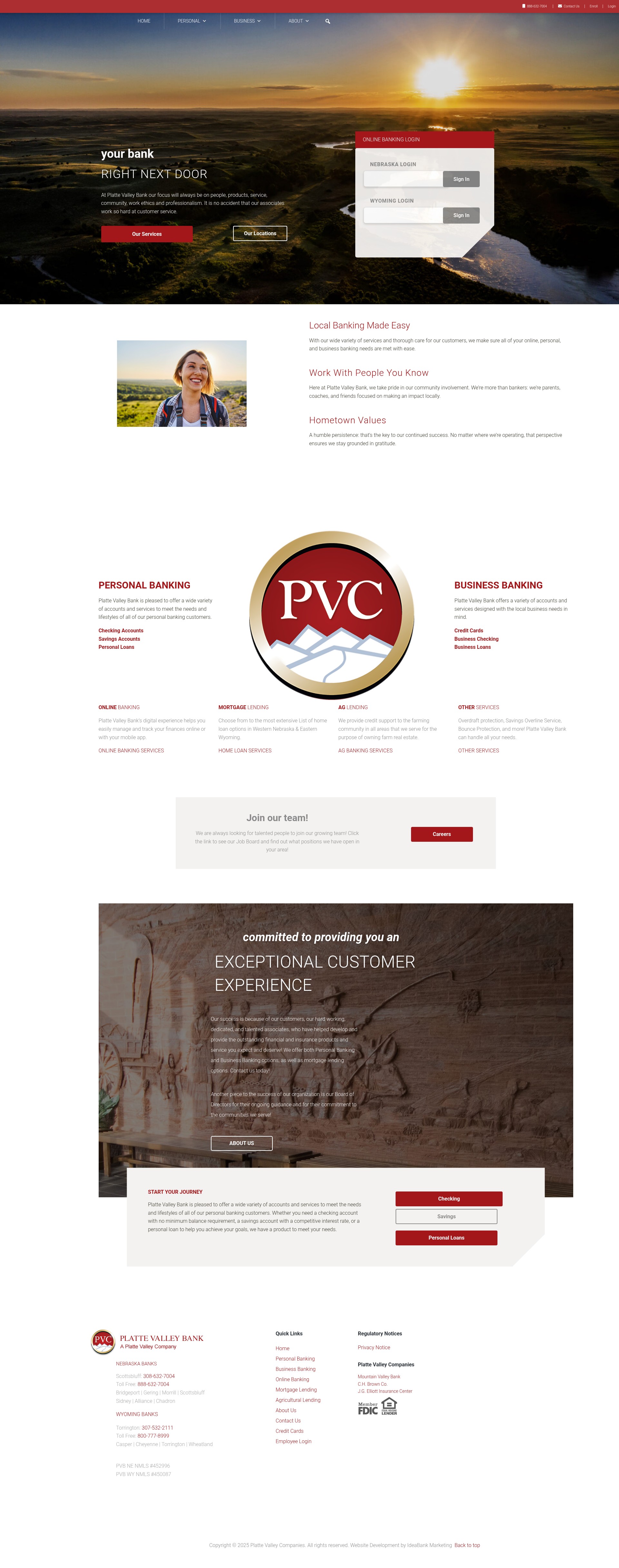Screenshot of pvbank.com