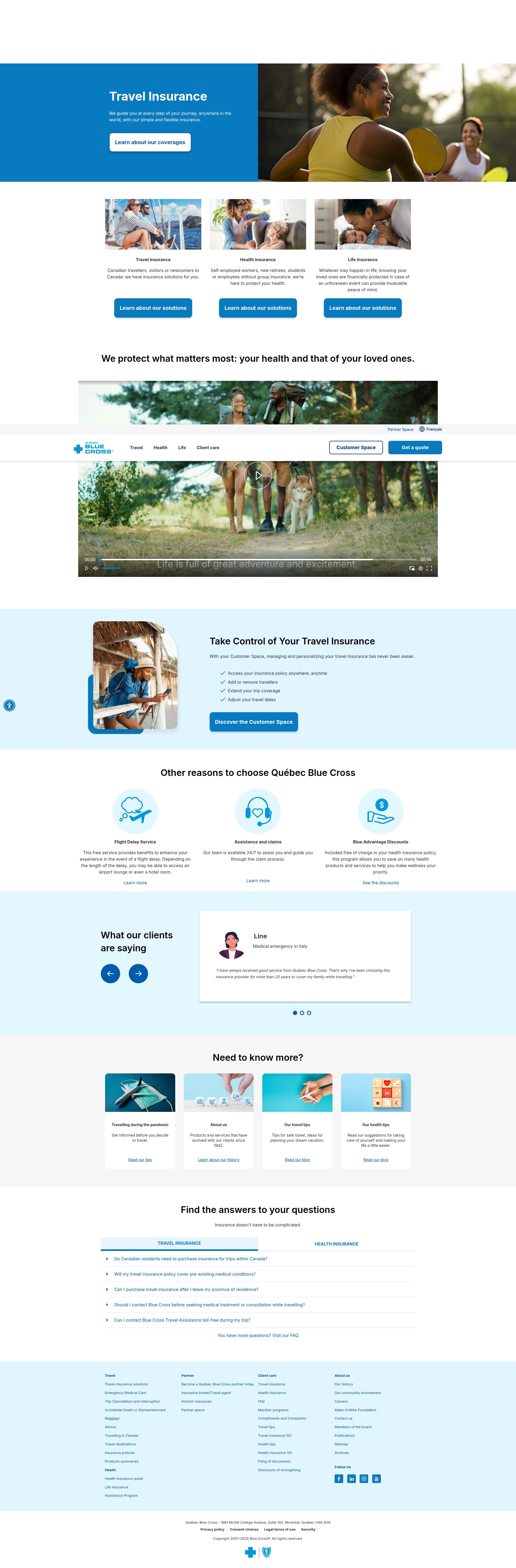Screenshot of qc.bluecross.ca
