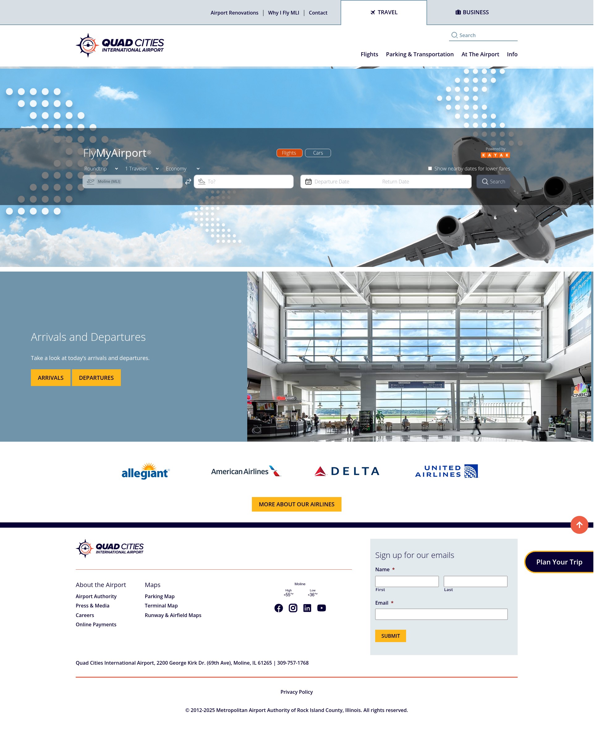 Screenshot of qcairport.com