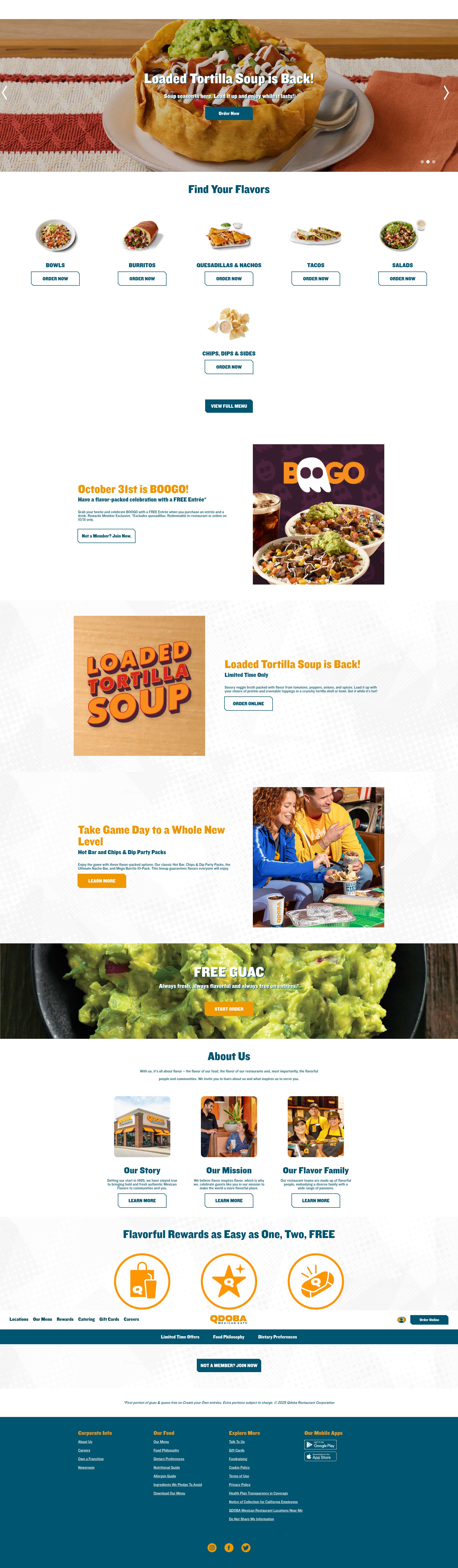 Screenshot of qdoba.com