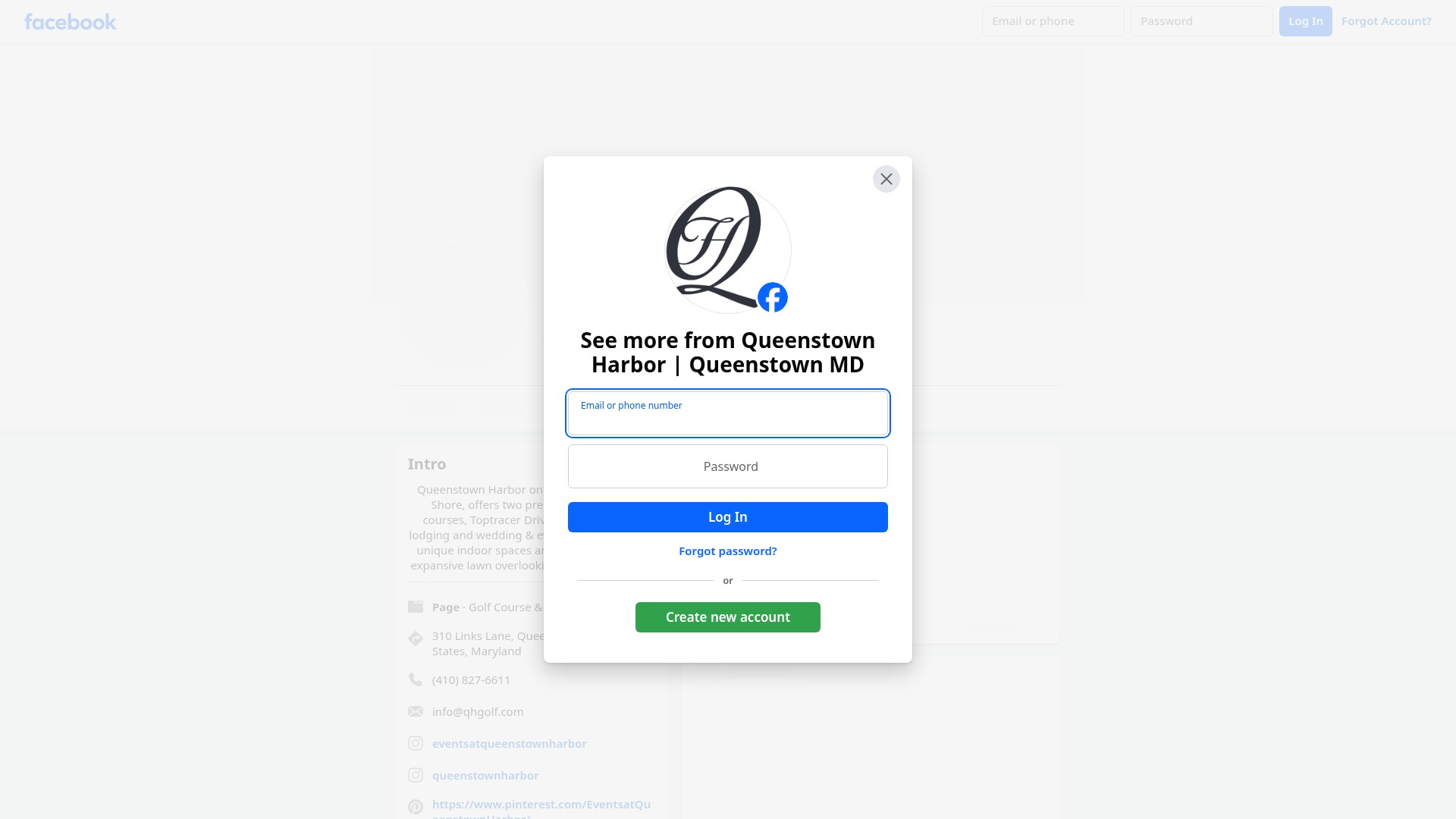 Screenshot of qhgolf.com