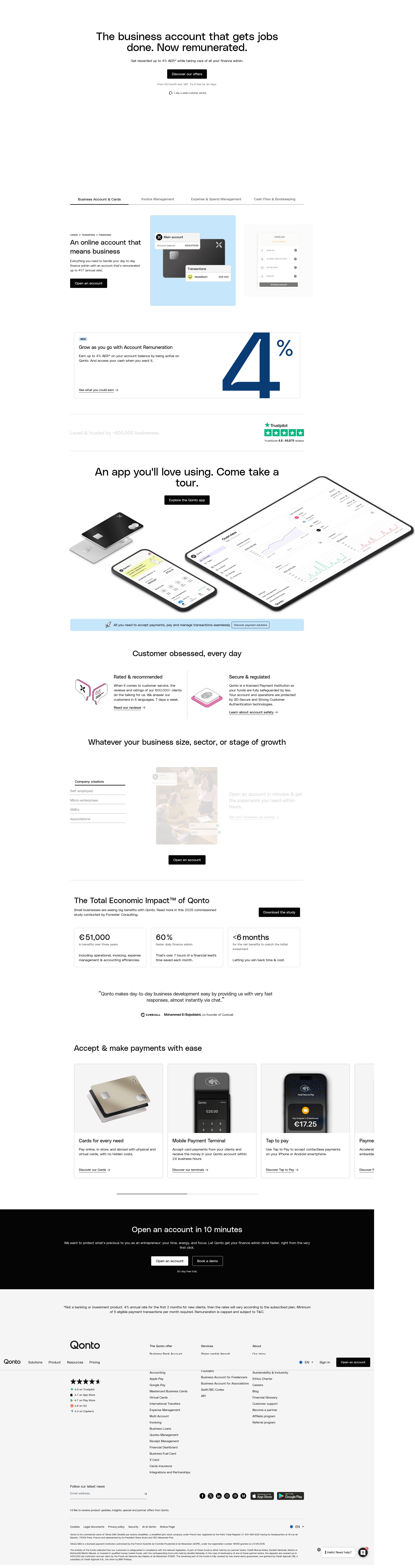 Screenshot of qonto.com