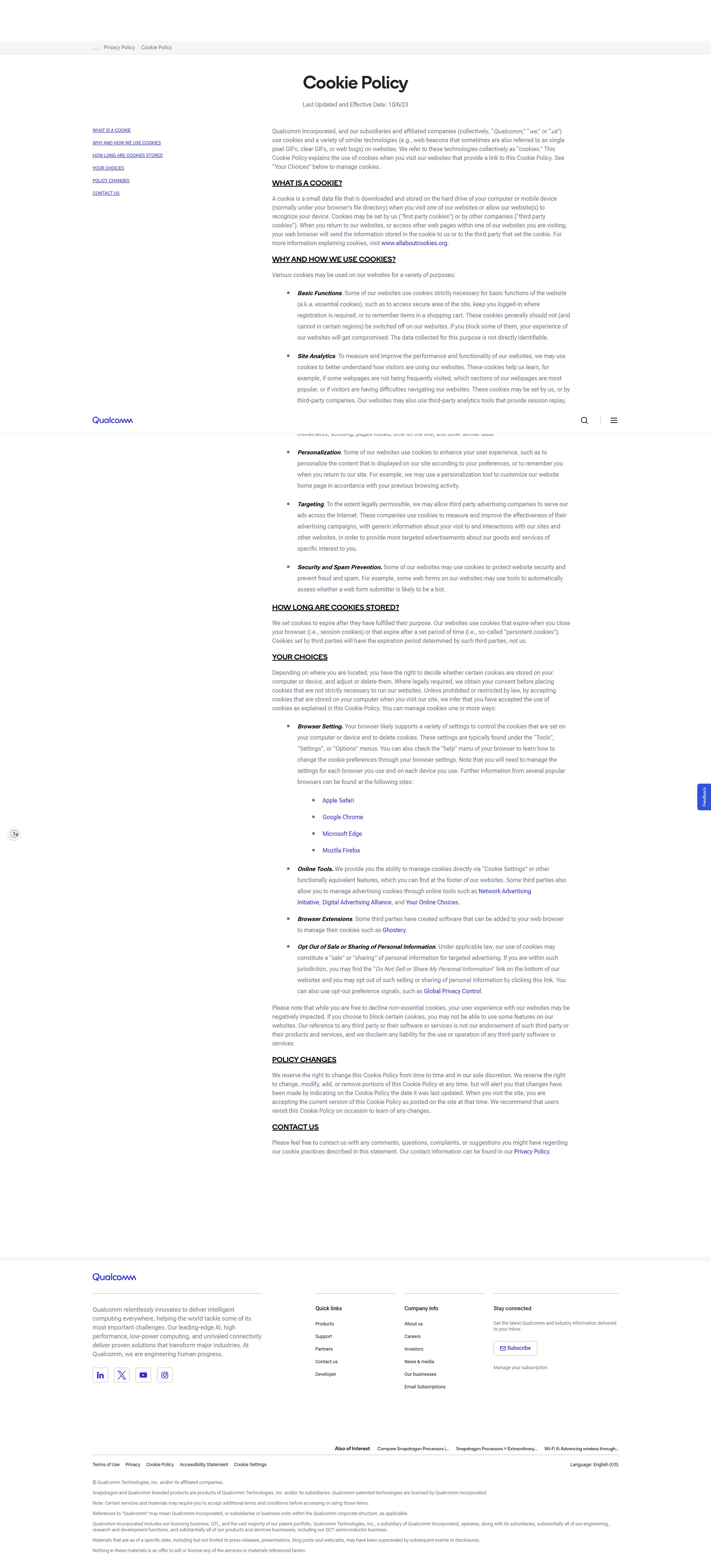 Screenshot of qualcomm.com