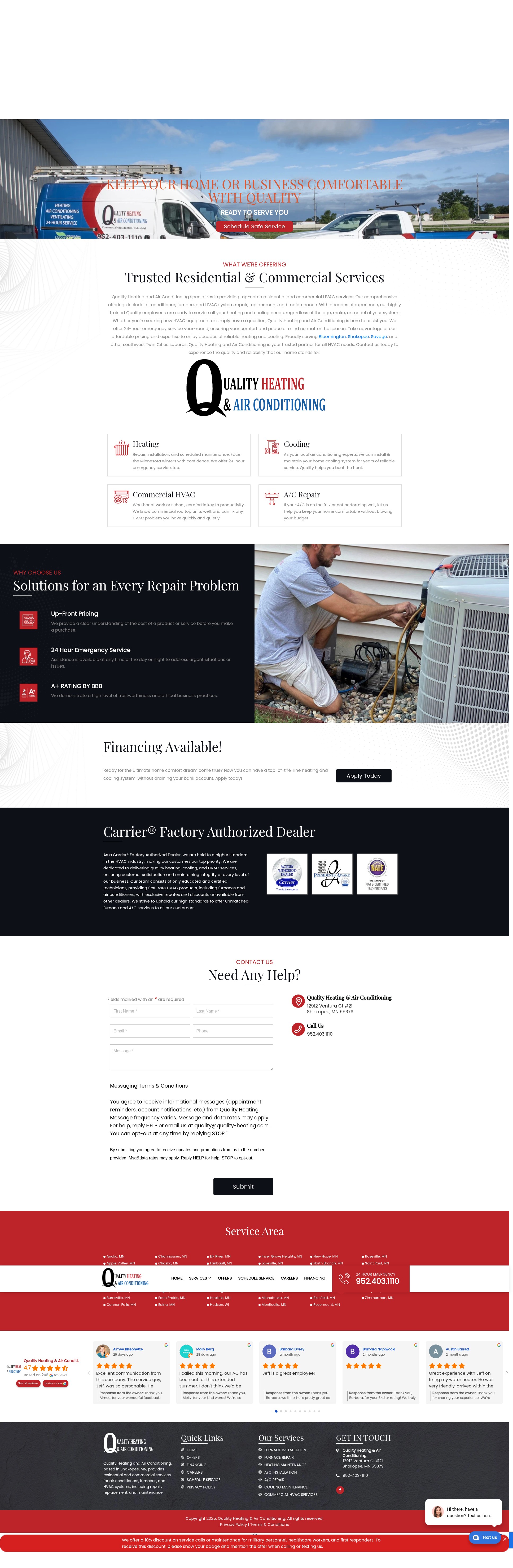 Screenshot of quality-heating.com