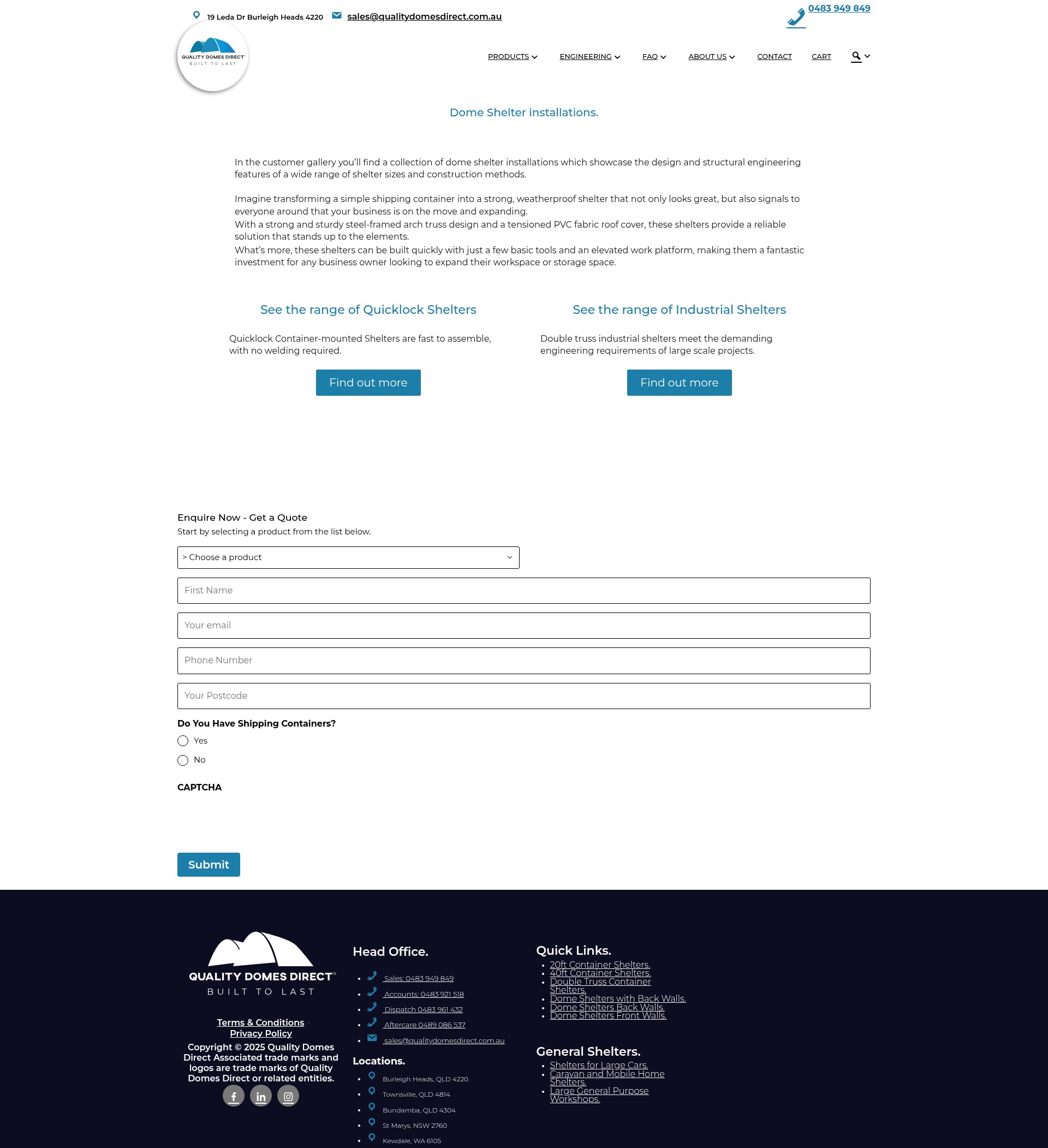 Screenshot of qualitydomesdirect.com.au