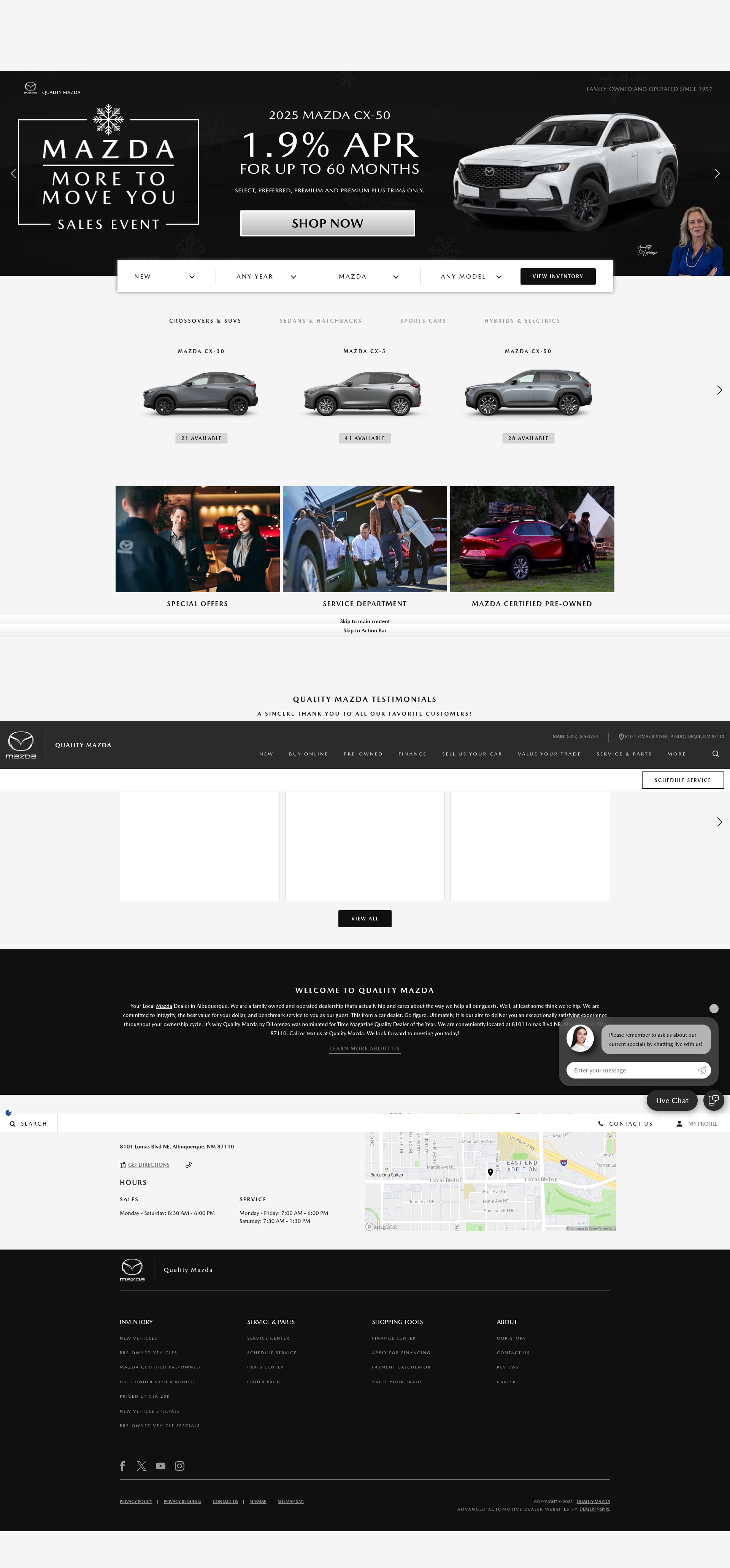 Screenshot of qualitymazdanm.com