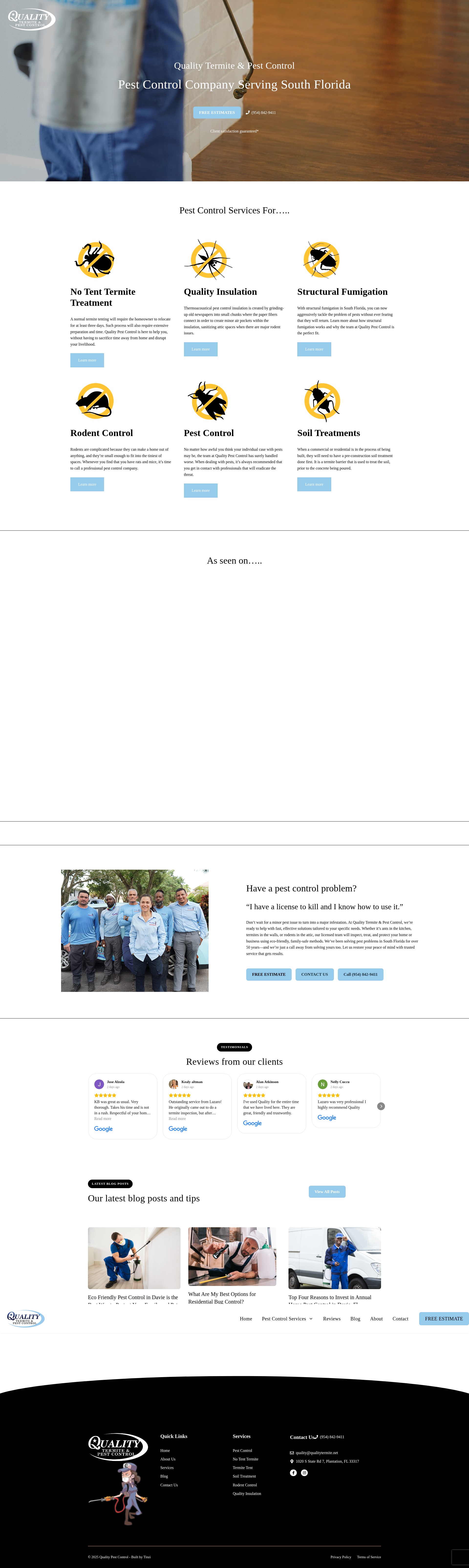Screenshot of qualitypestinc.com