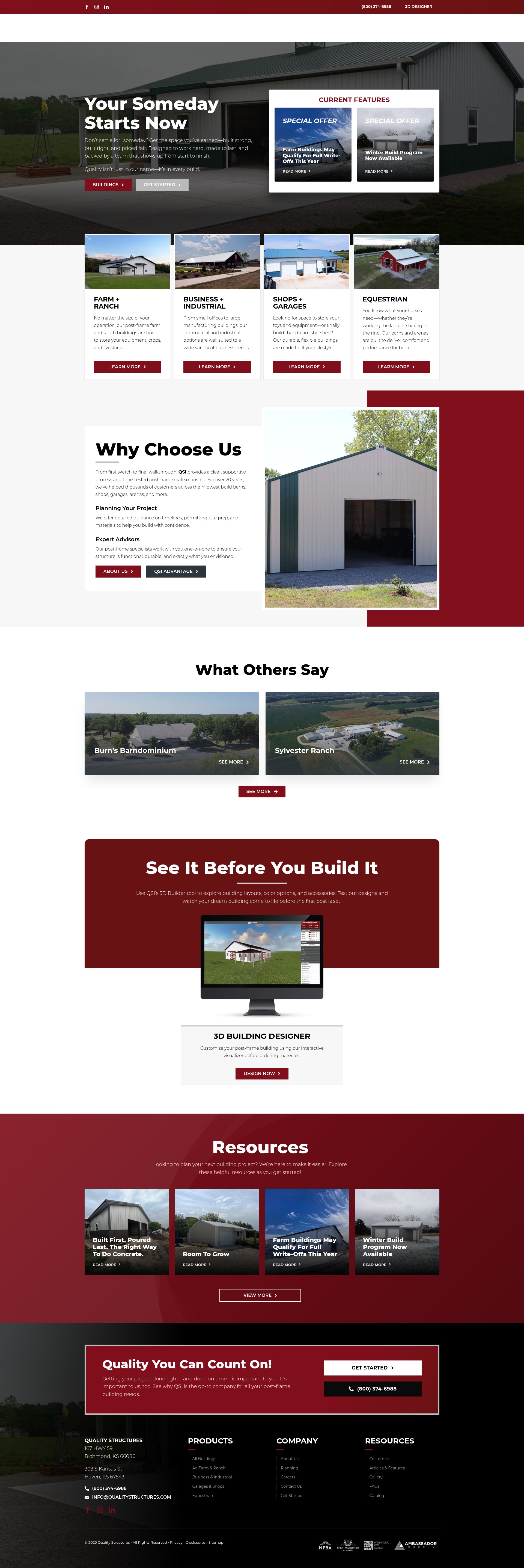 Screenshot of qualitystructures.com