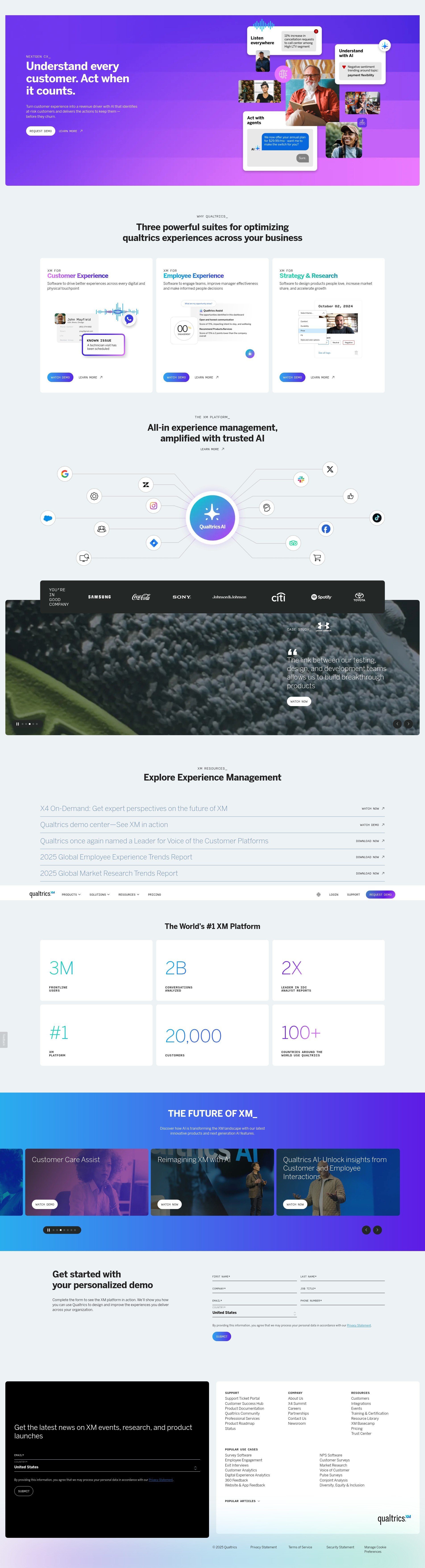 Screenshot of qualtrics.com