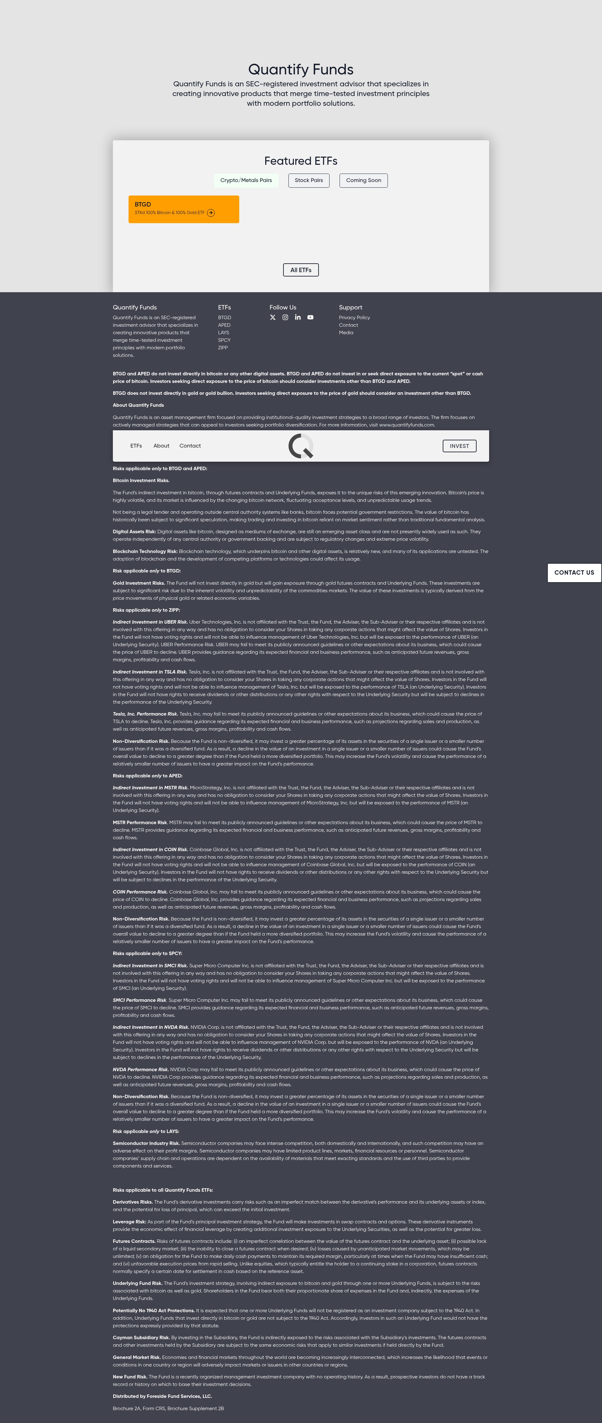 Screenshot of quantifyfunds.com