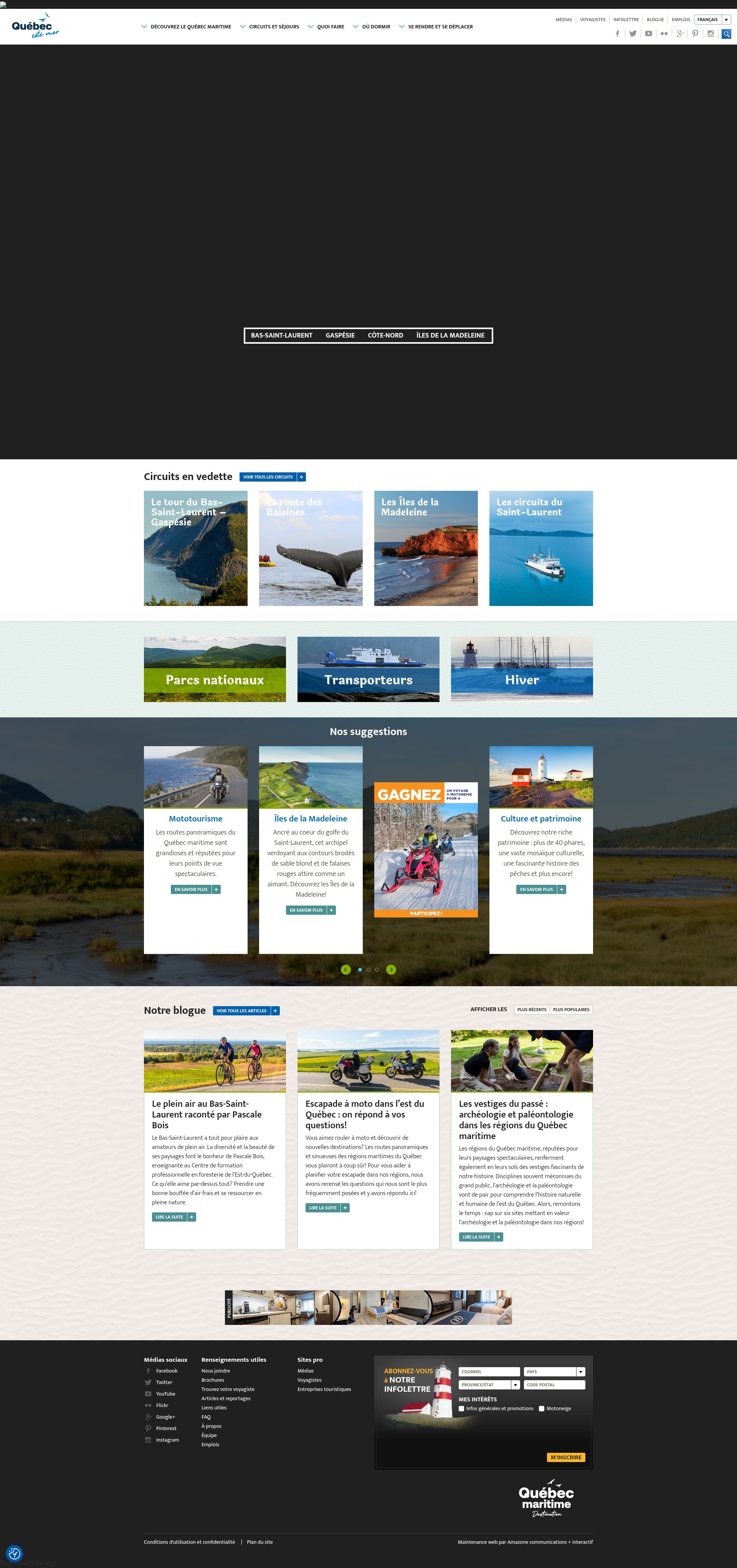 Screenshot of quebecmaritime.ca