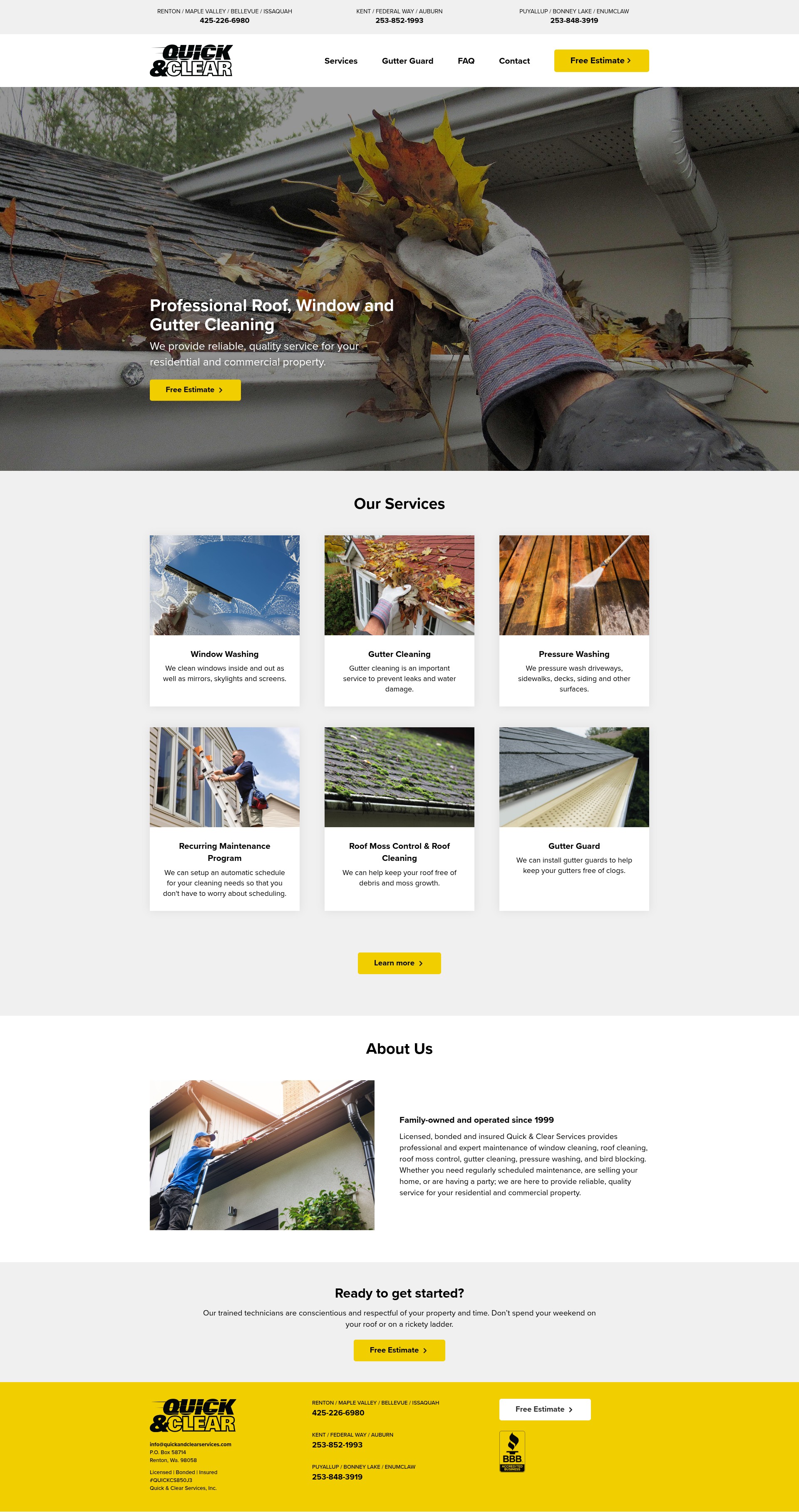 Screenshot of quickandclearservices.com