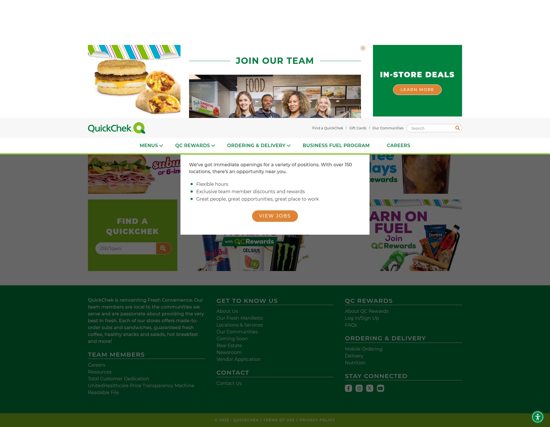 Screenshot of quickchek.com