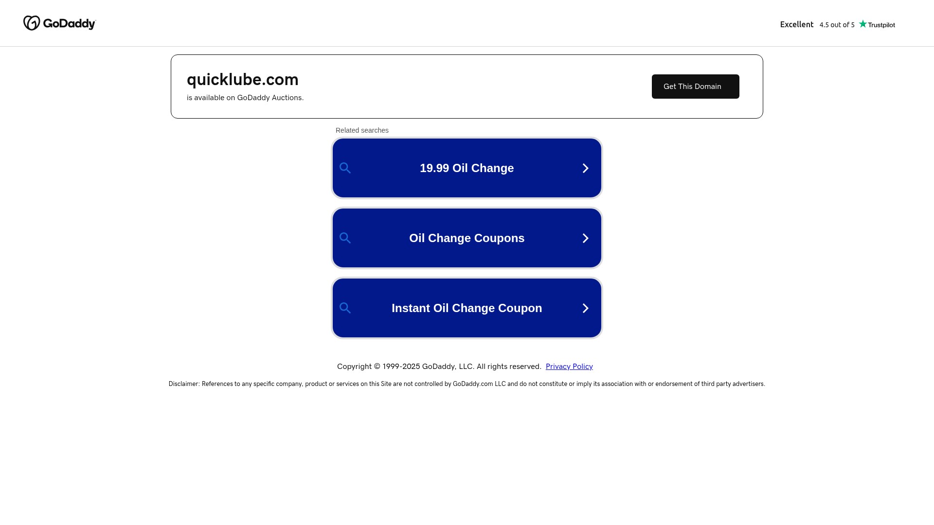 Screenshot of quicklube.com