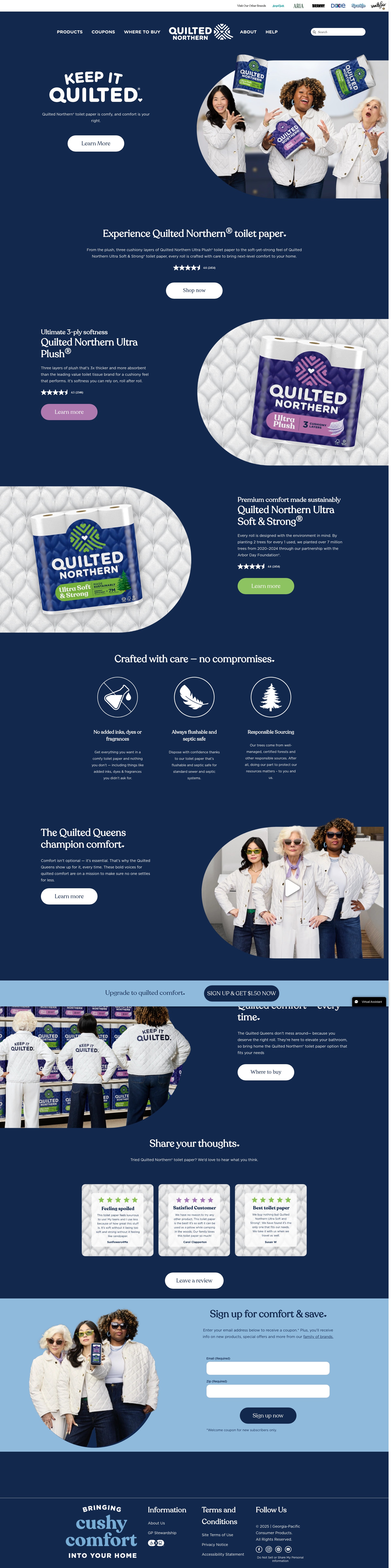 Screenshot of quiltednorthern.com