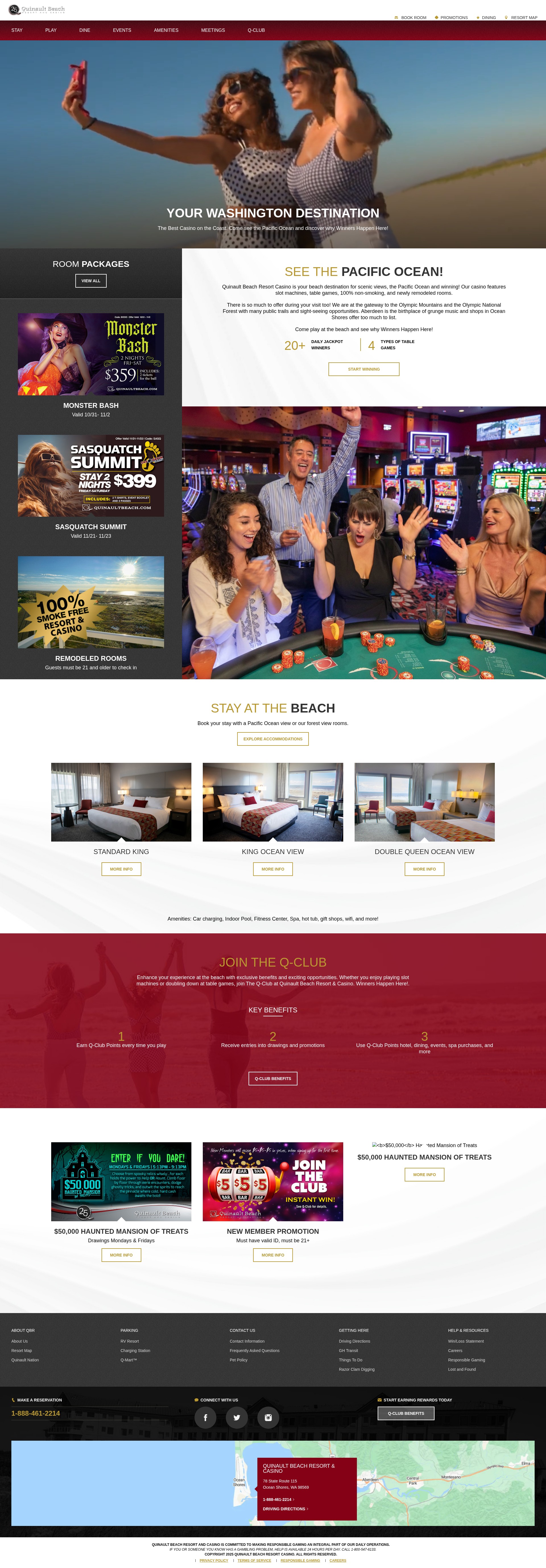Screenshot of quinaultbeachresort.com