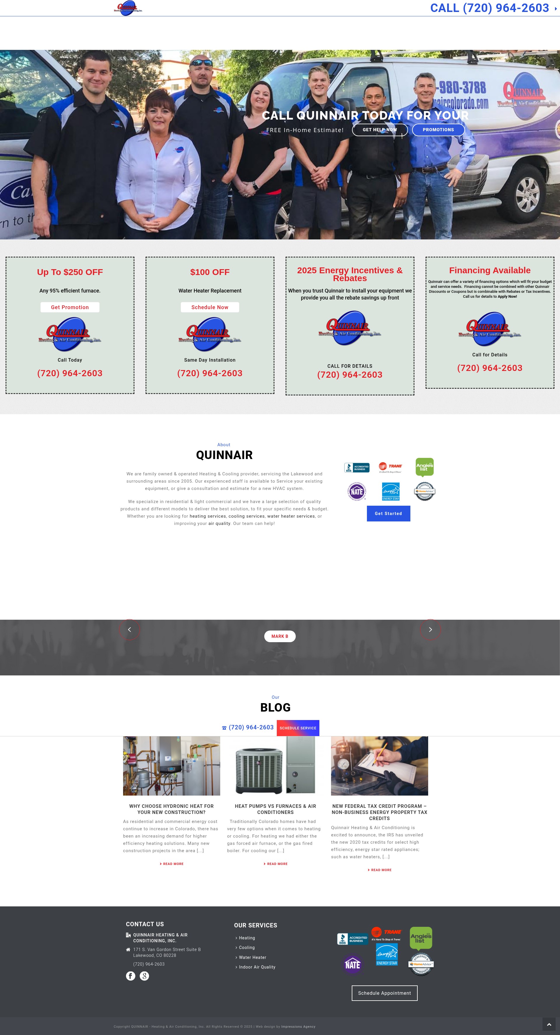 Screenshot of quinnaircolorado.com