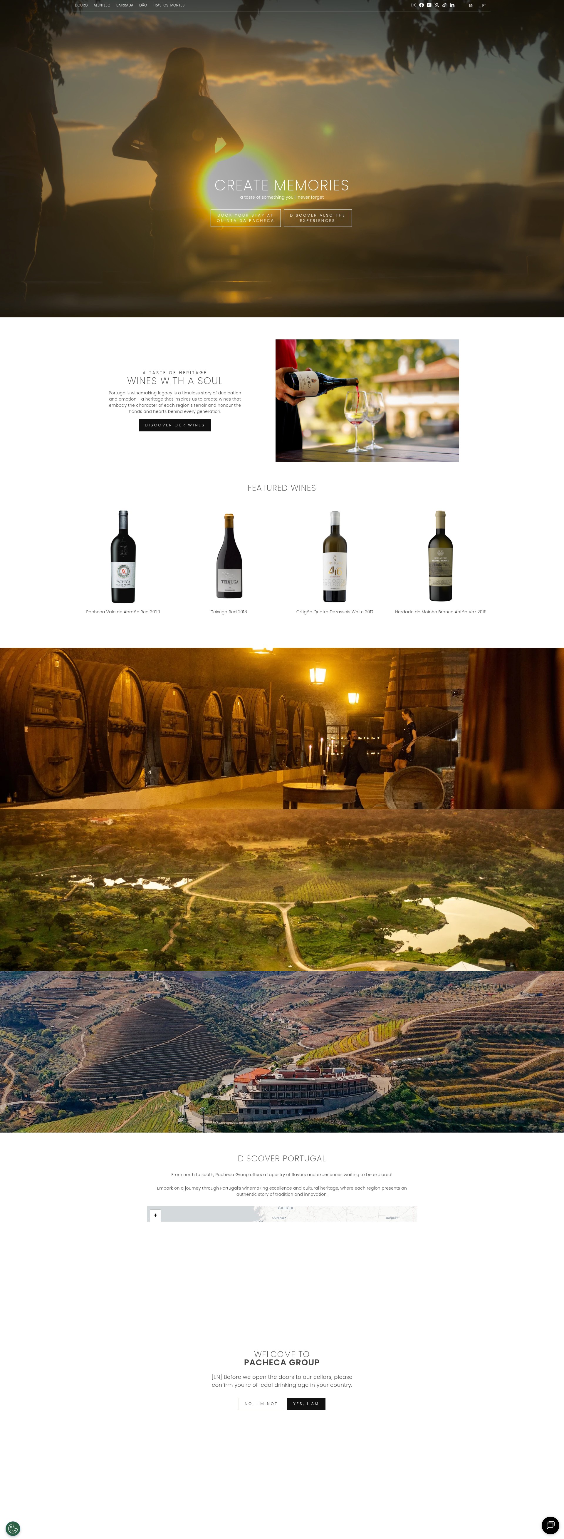 Screenshot of quintadapacheca.com