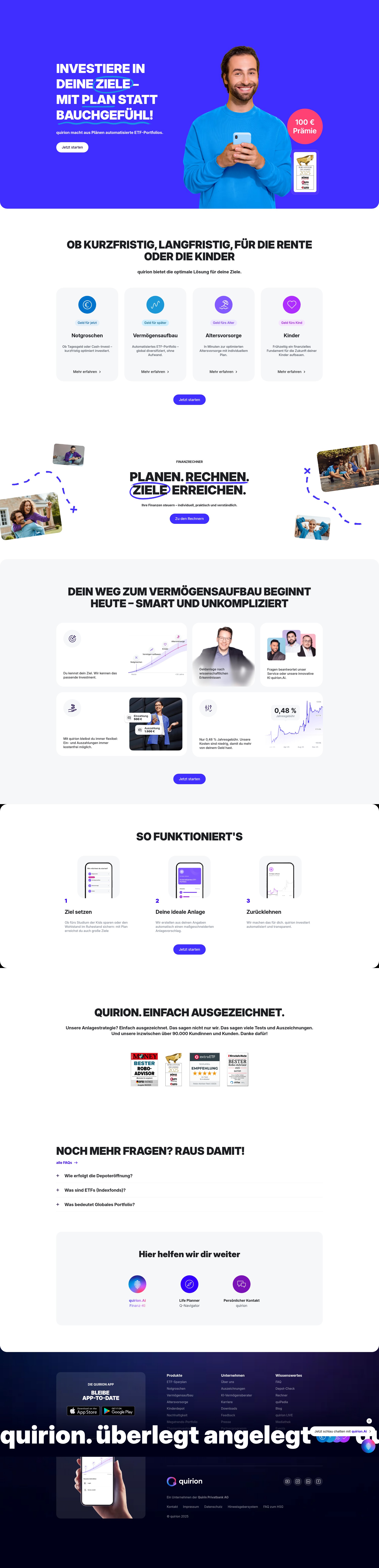Screenshot of quirion.de